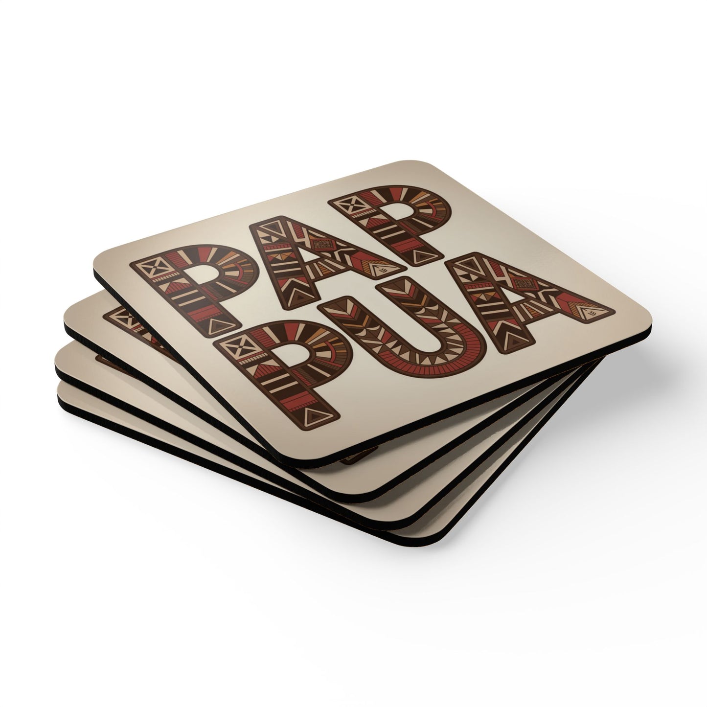 PAPUA Coaster Set – 4-Pack Drink Coasters | Durable MDF with Aircraft Graphic