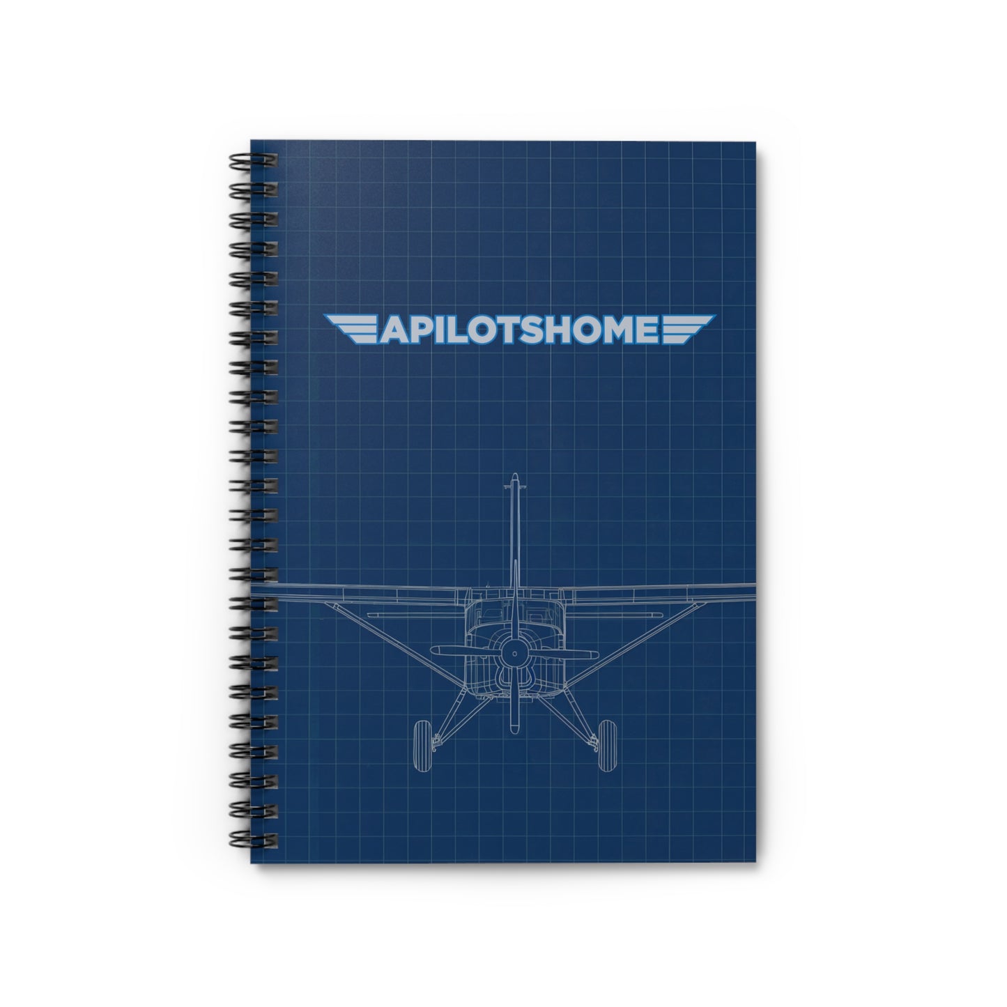 A Pilot’s Home Notebook – Blueprint-Style Cover with Aircraft Design