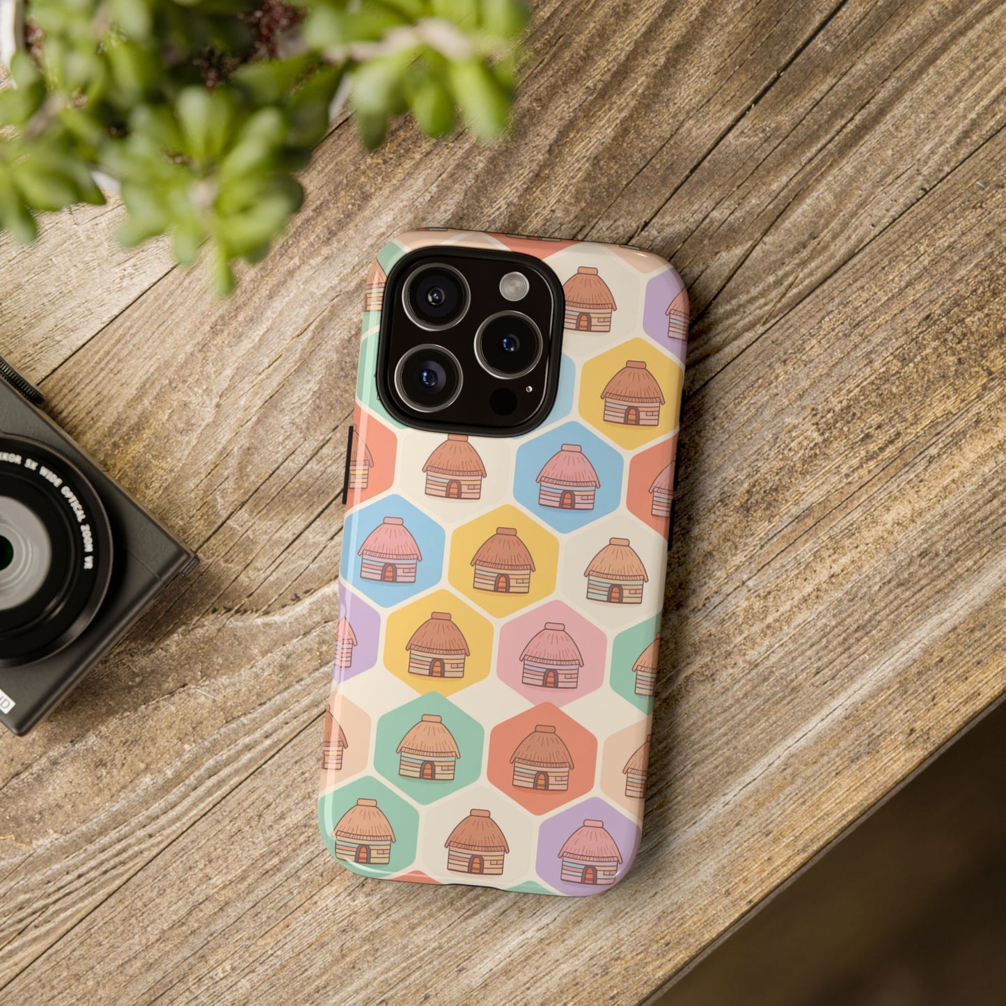 Honai Houses Pattern - Phone Cases