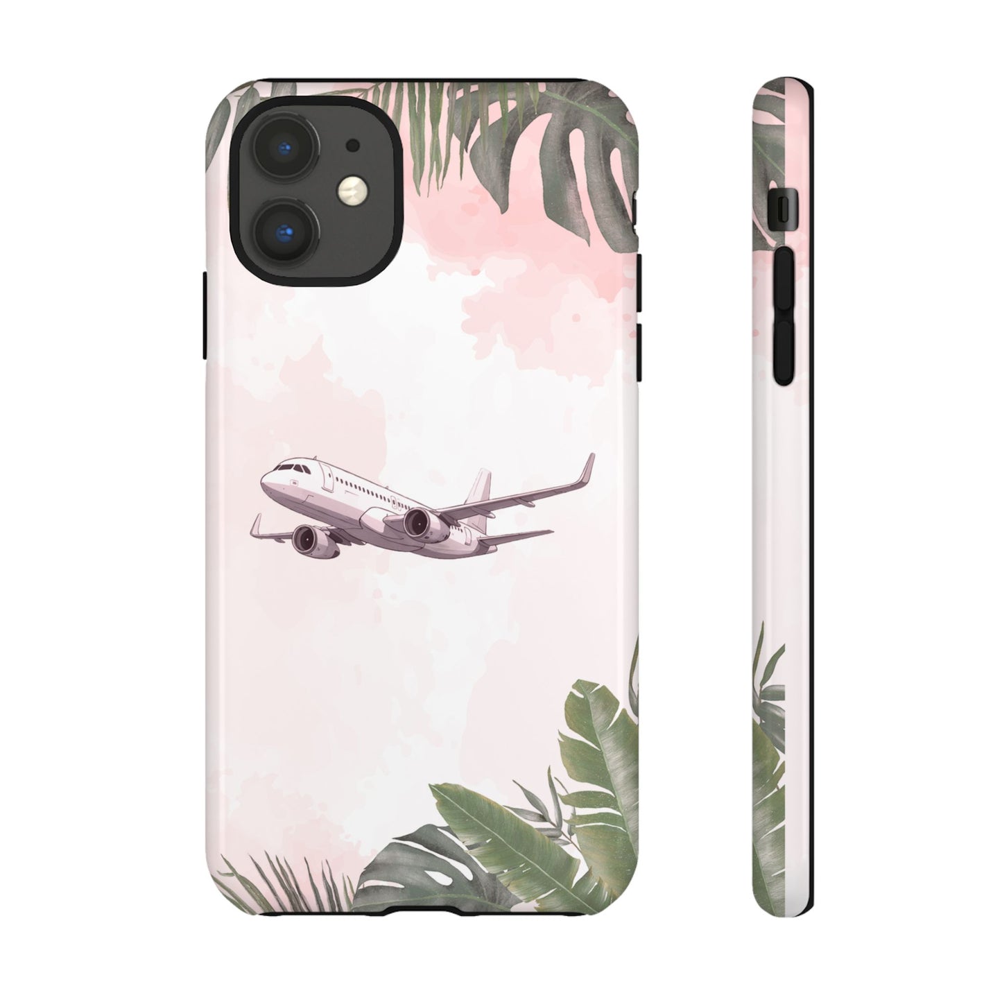 Airplane Palm Trees Coastal Design - Phone Case