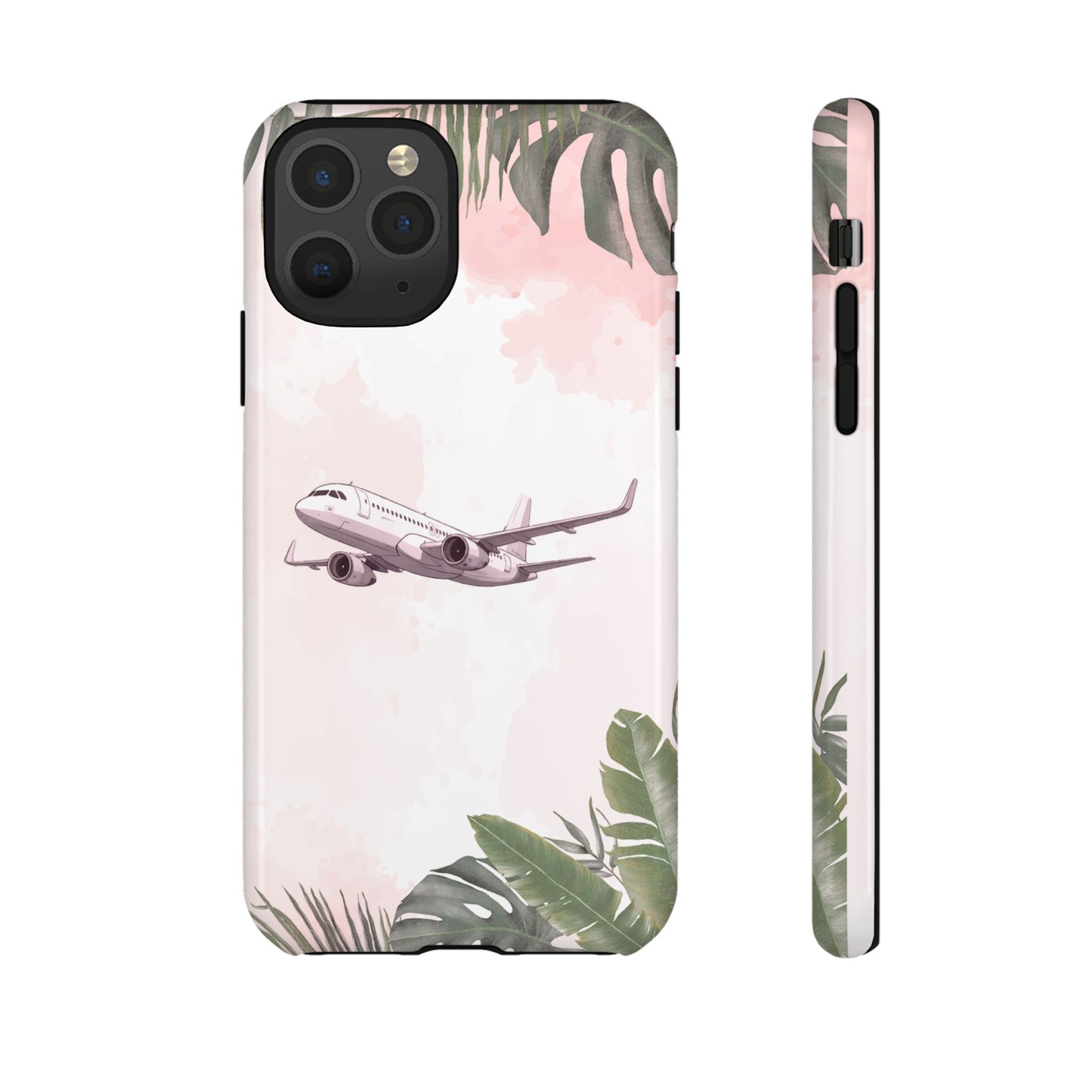 Airplane Palm Trees Coastal Design - Phone Case