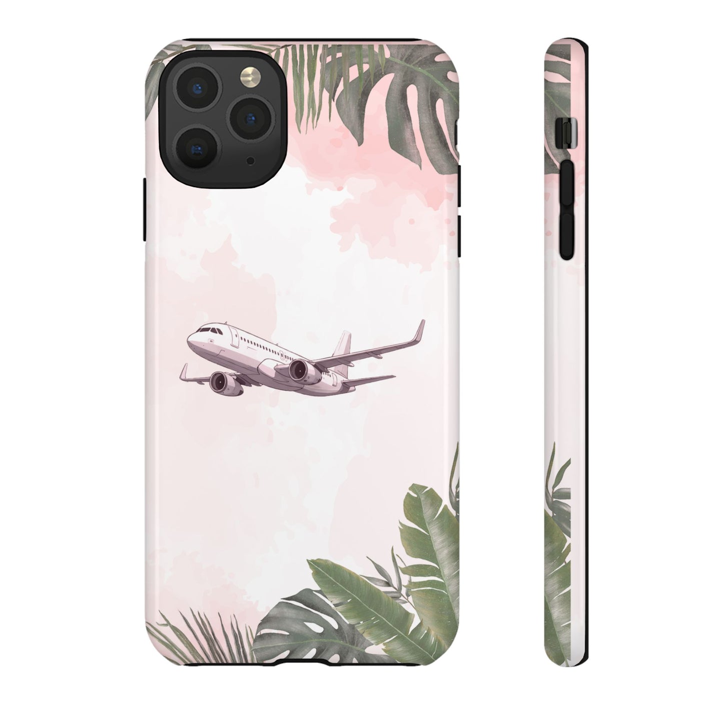 Airplane Palm Trees Coastal Design - Phone Case