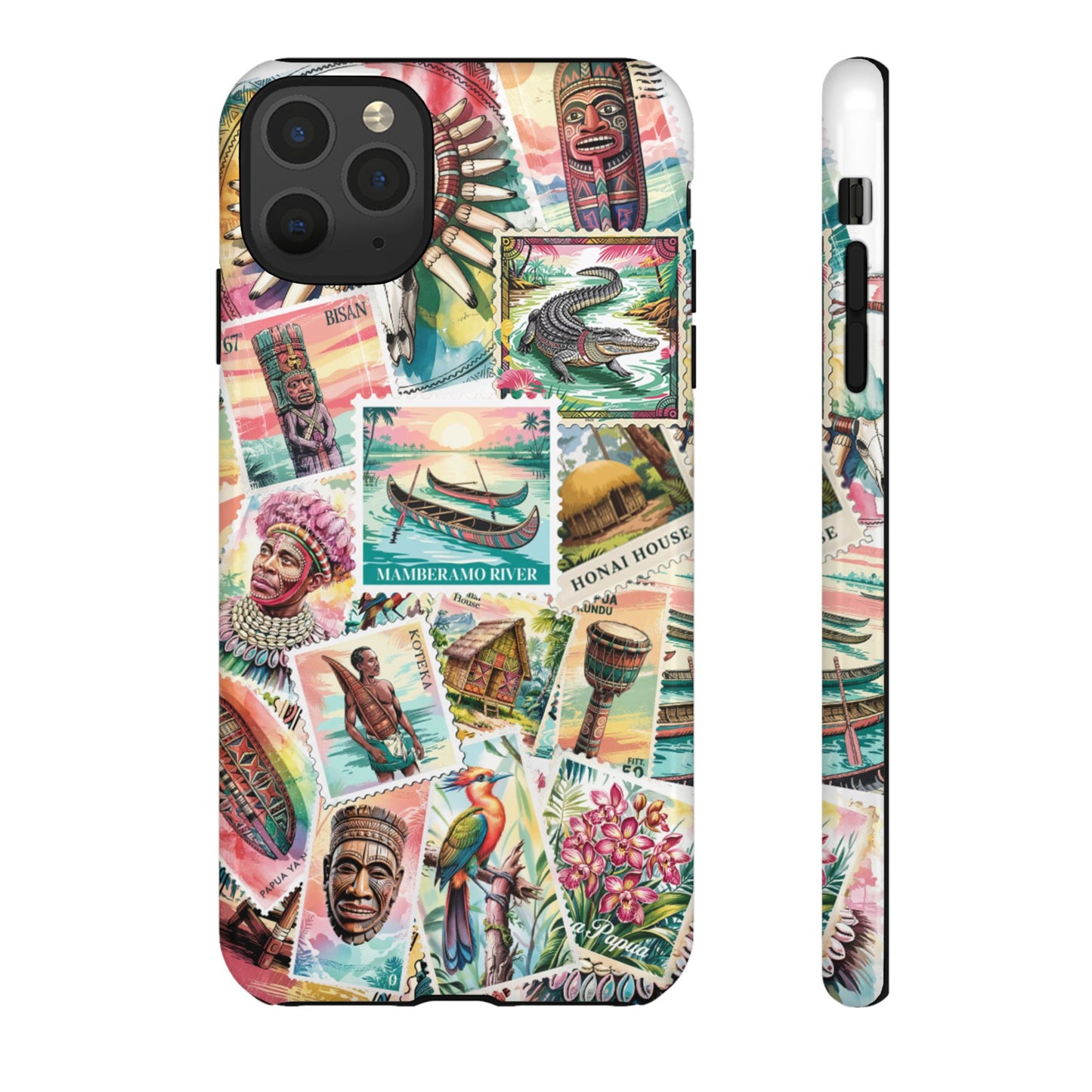 Papuan Culture Objects Post Stamp Design - Phone Cases