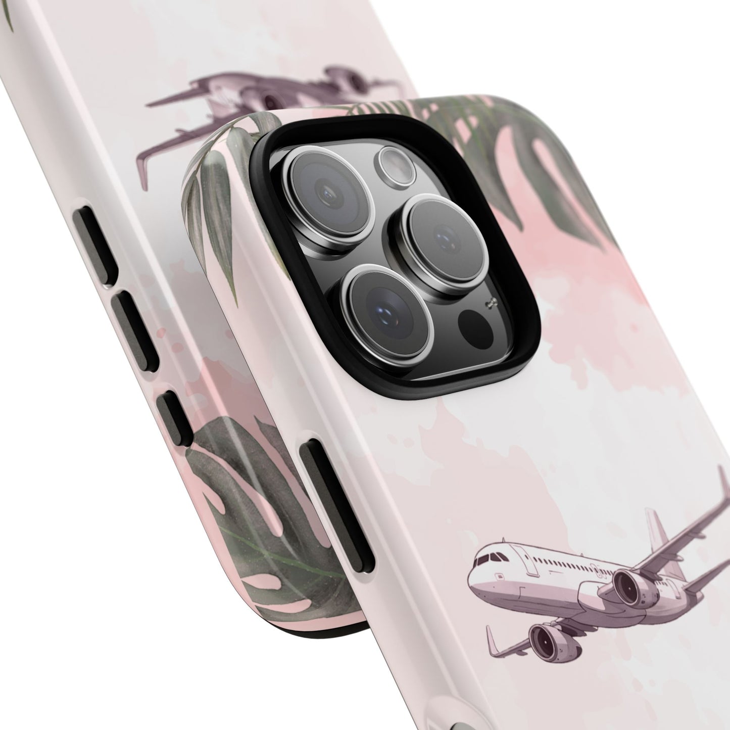Airplane Palm Trees Coastal Design - Phone Case