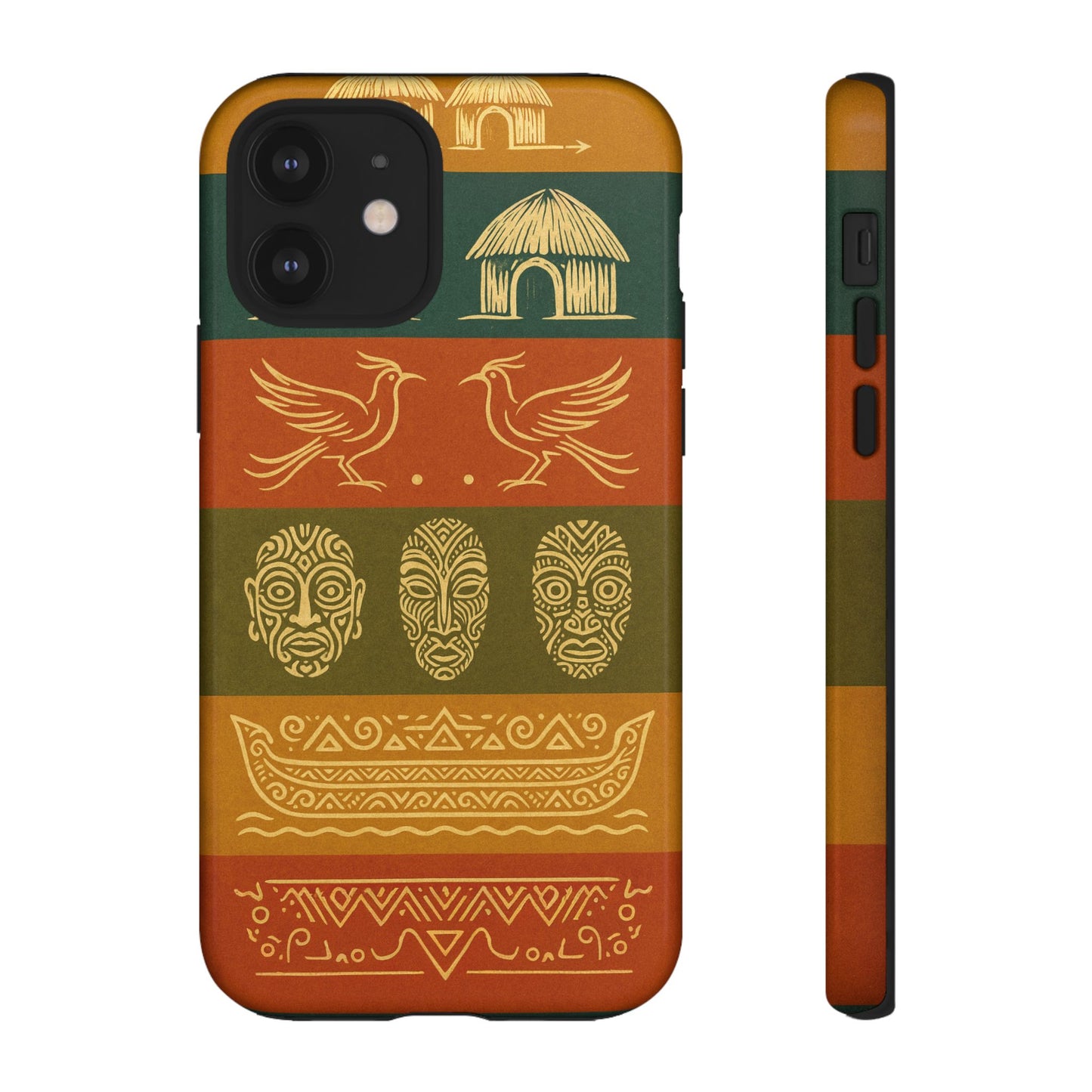 Papuan Tribal Canoe Mask Design - Phone Case