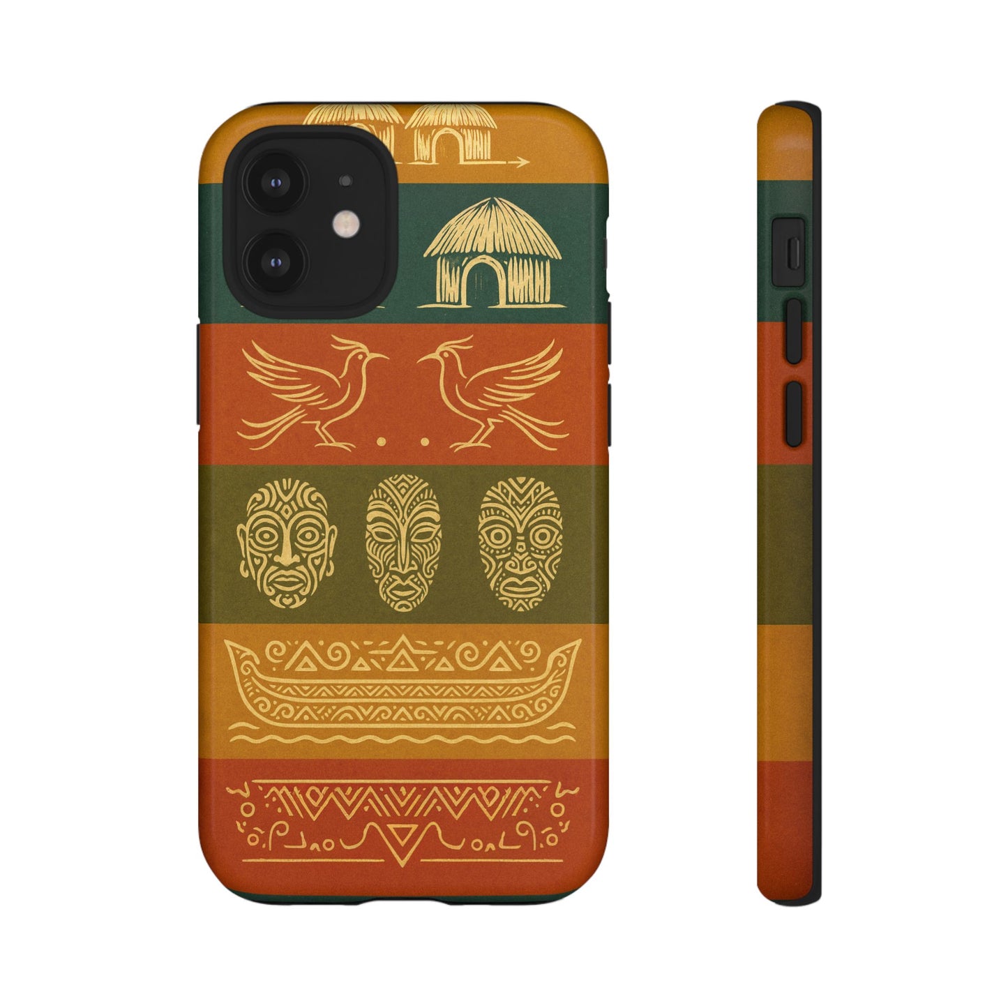 Papuan Tribal Canoe Mask Design - Phone Case