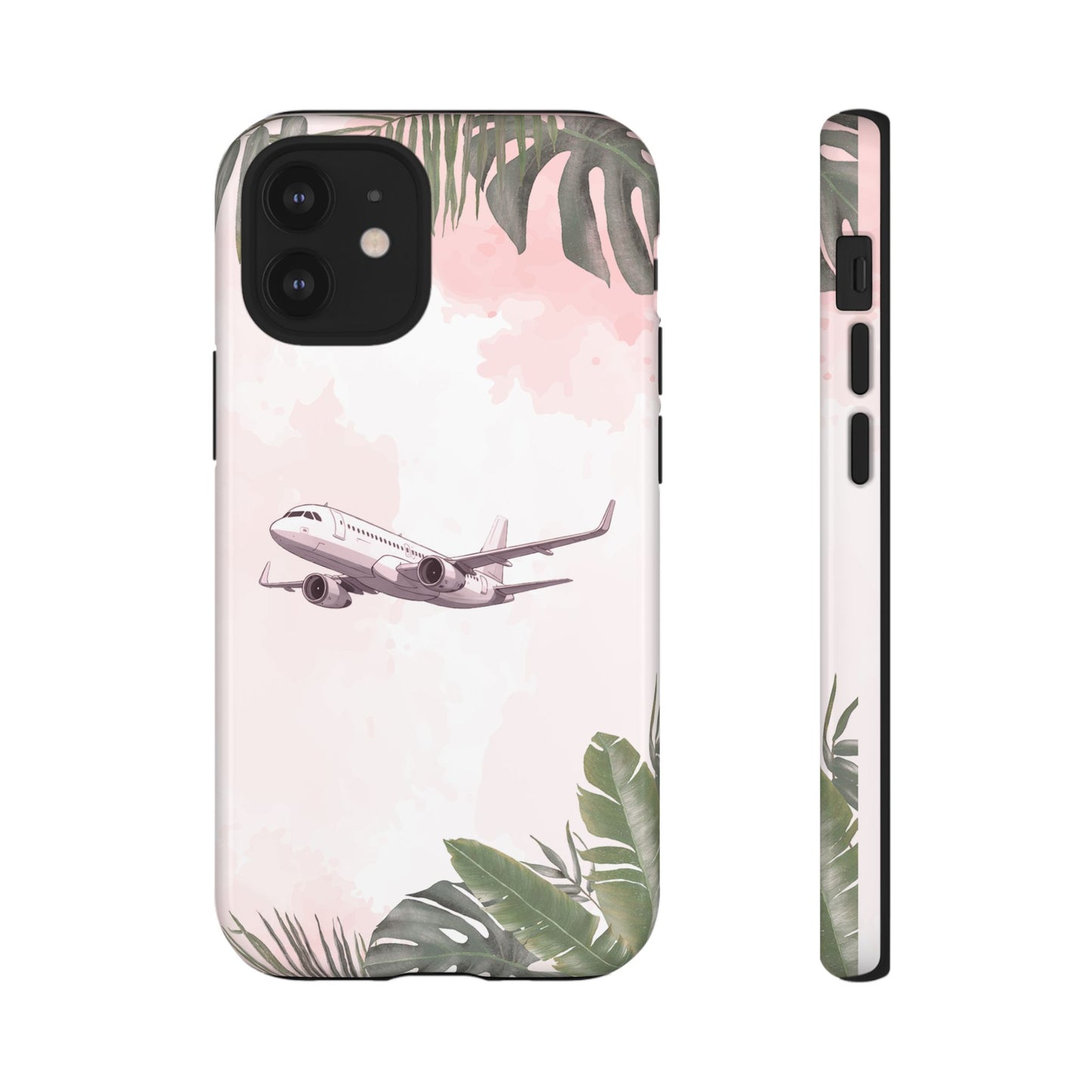 Airplane Palm Trees Coastal Design - Phone Case