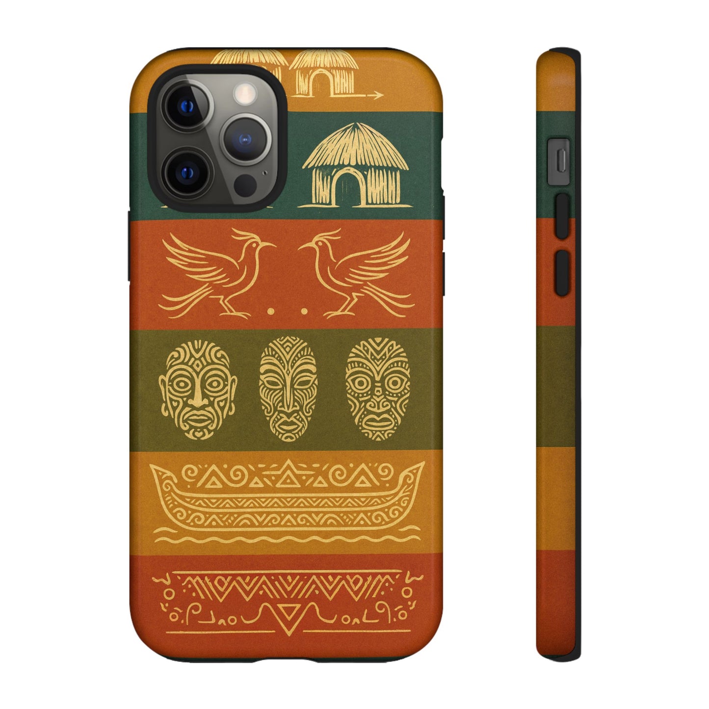 Papuan Tribal Canoe Mask Design - Phone Case