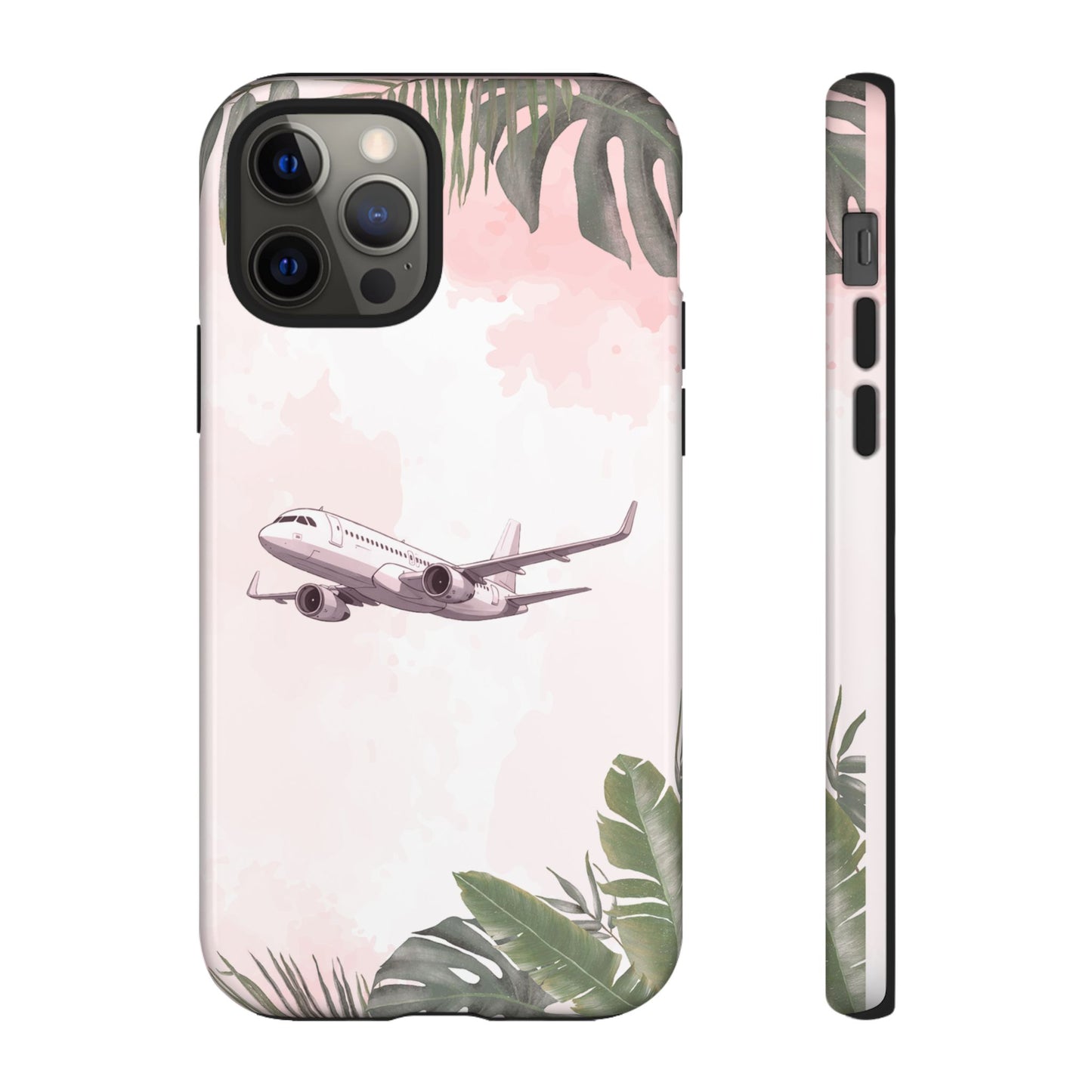 Airplane Palm Trees Coastal Design - Phone Case