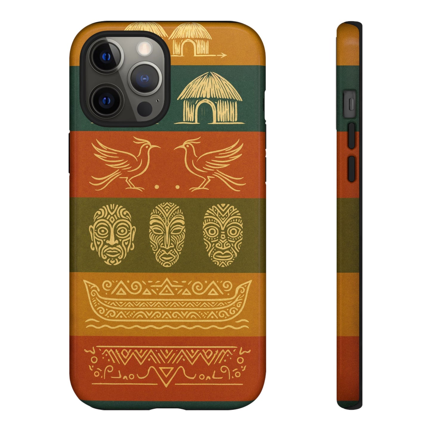 Papuan Tribal Canoe Mask Design - Phone Case