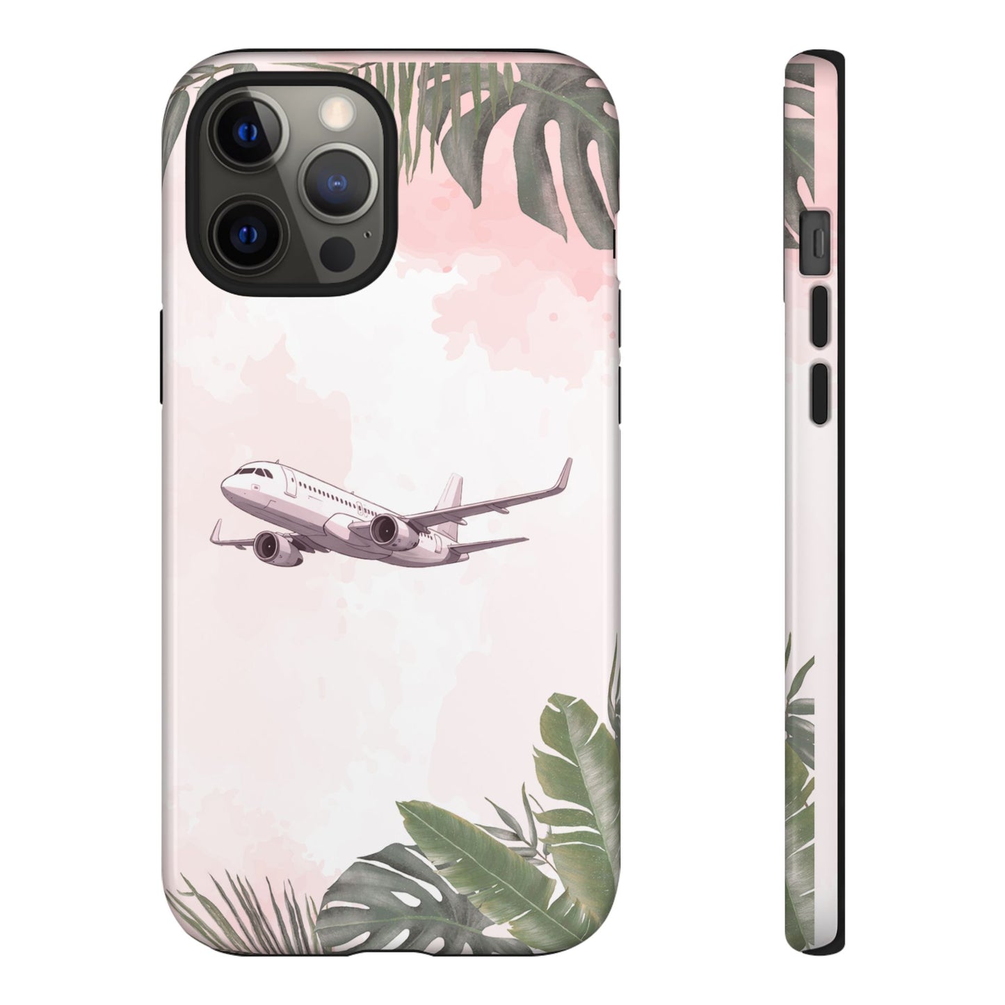 Airplane Palm Trees Coastal Design - Phone Case