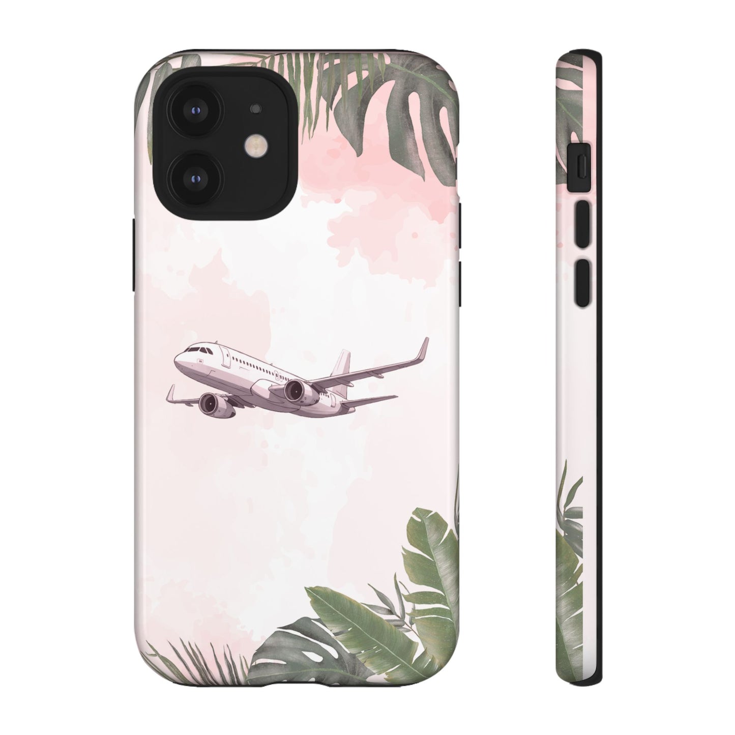 Airplane Palm Trees Coastal Design - Phone Case