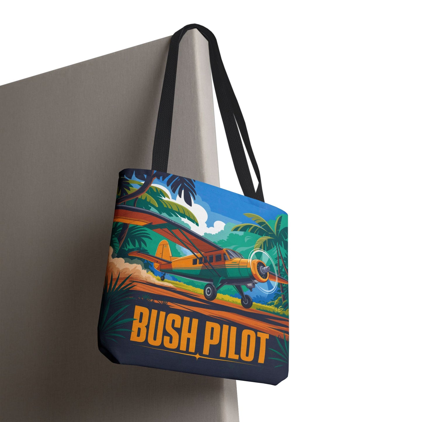 Bush Pilot Tote Bag – Jungle Skies & Remote Adventures – Available in multiple sizes and colors
