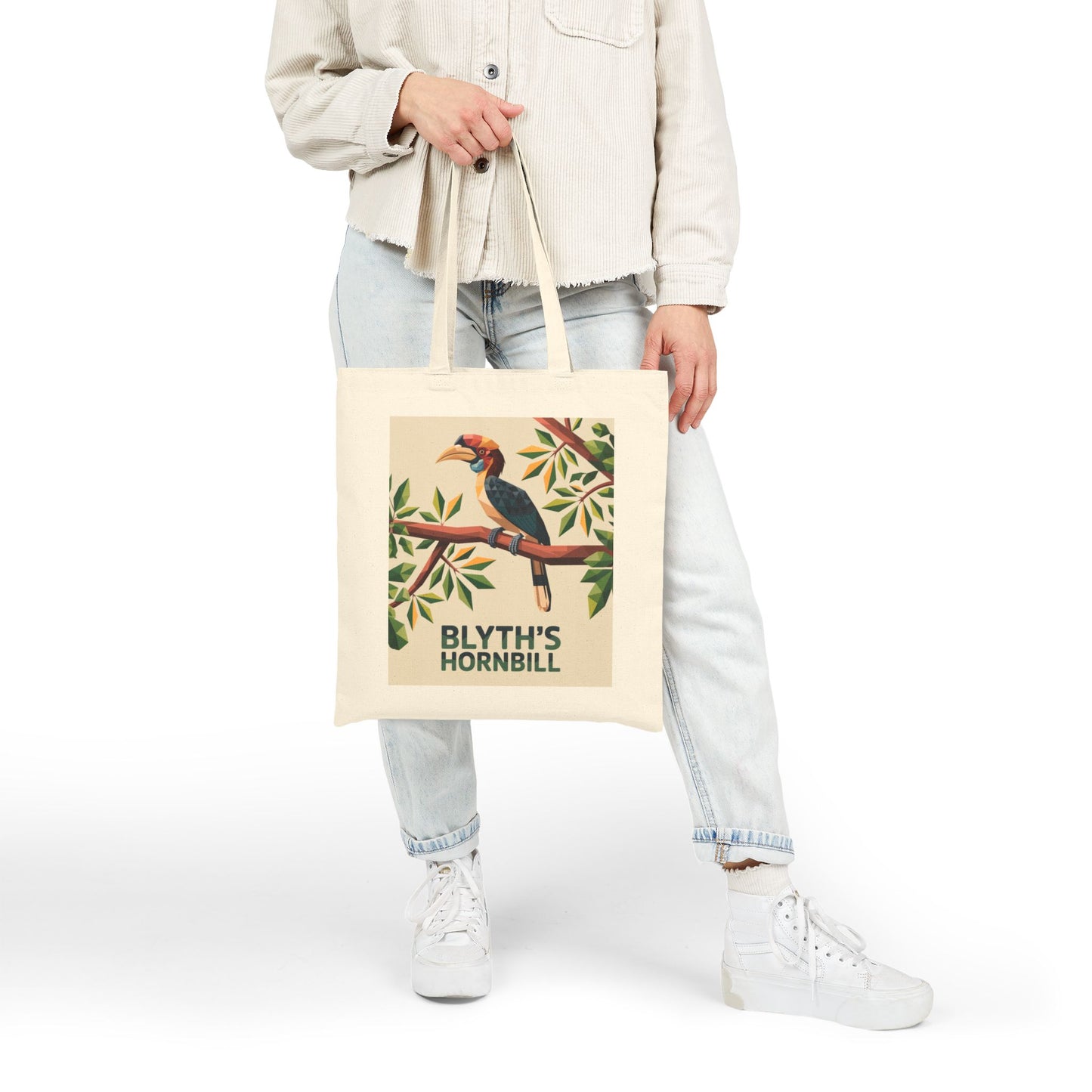 Blyth’s Hornbill Canvas Tote – Papua-Inspired Nature Art