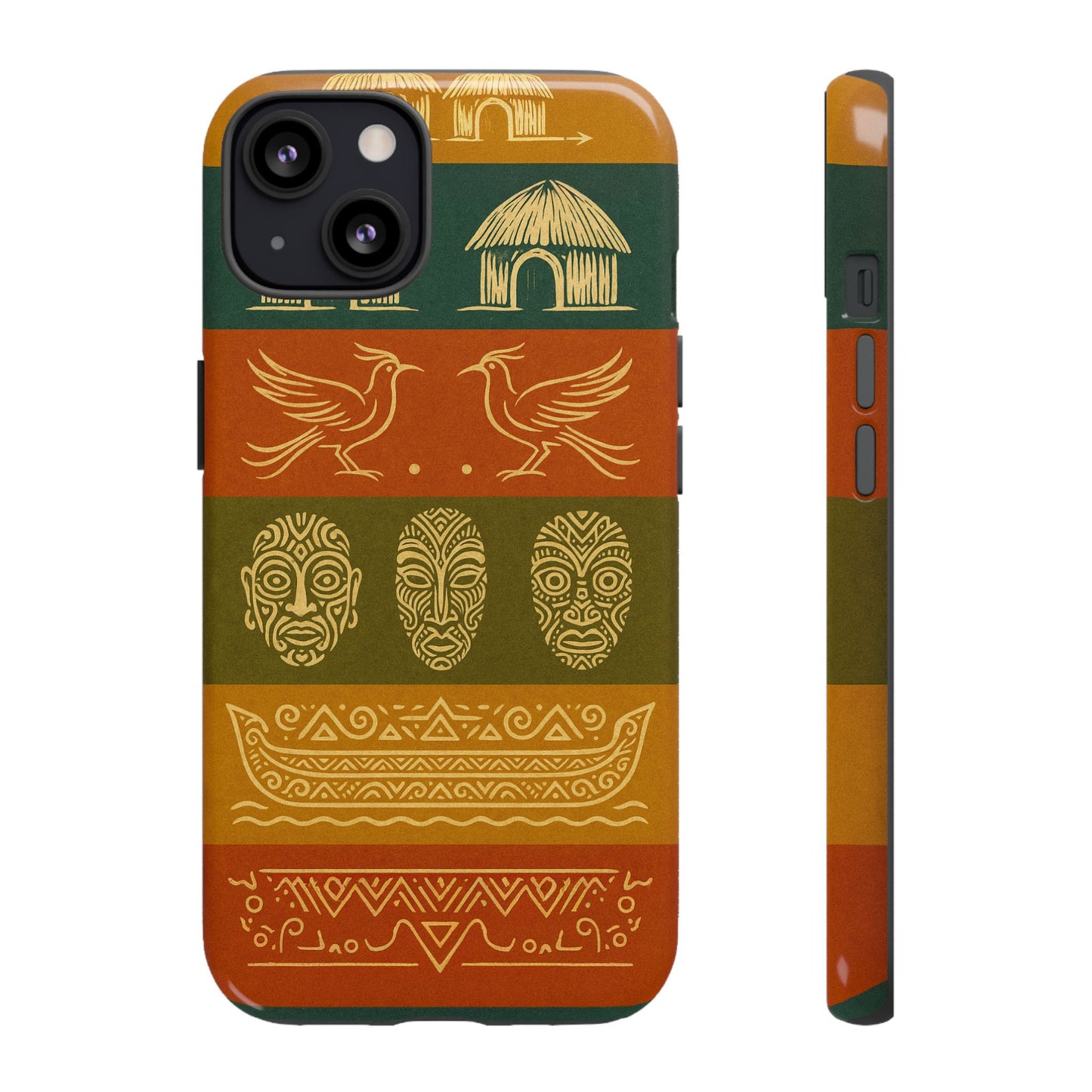 Papuan Tribal Canoe Mask Design - Phone Case