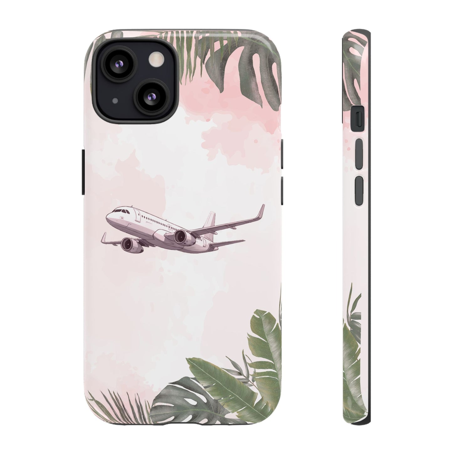 Airplane Palm Trees Coastal Design - Phone Case