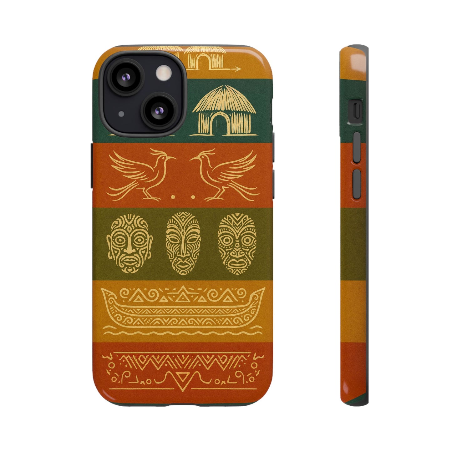 Papuan Tribal Canoe Mask Design - Phone Case