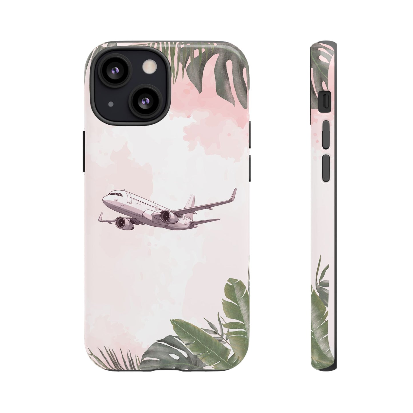 Airplane Palm Trees Coastal Design - Phone Case