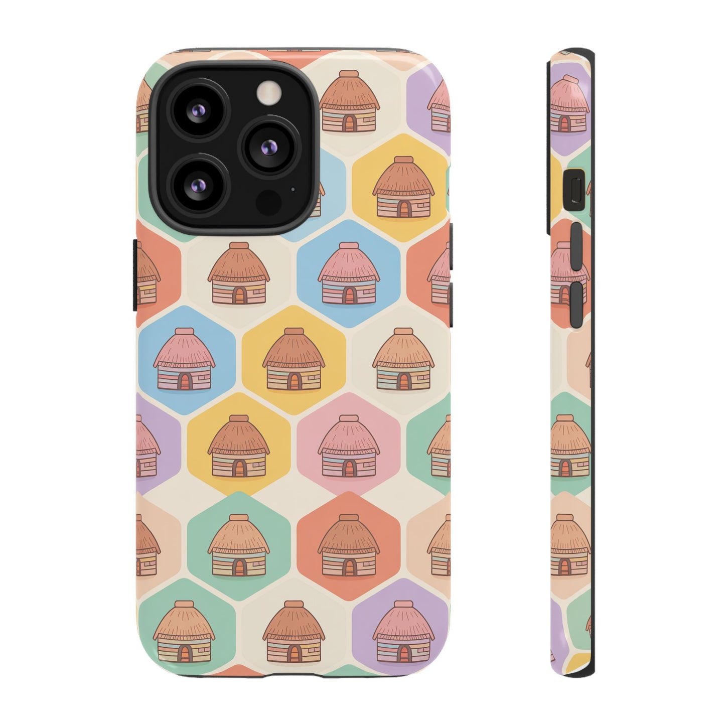 Honai Houses Pattern - Phone Cases