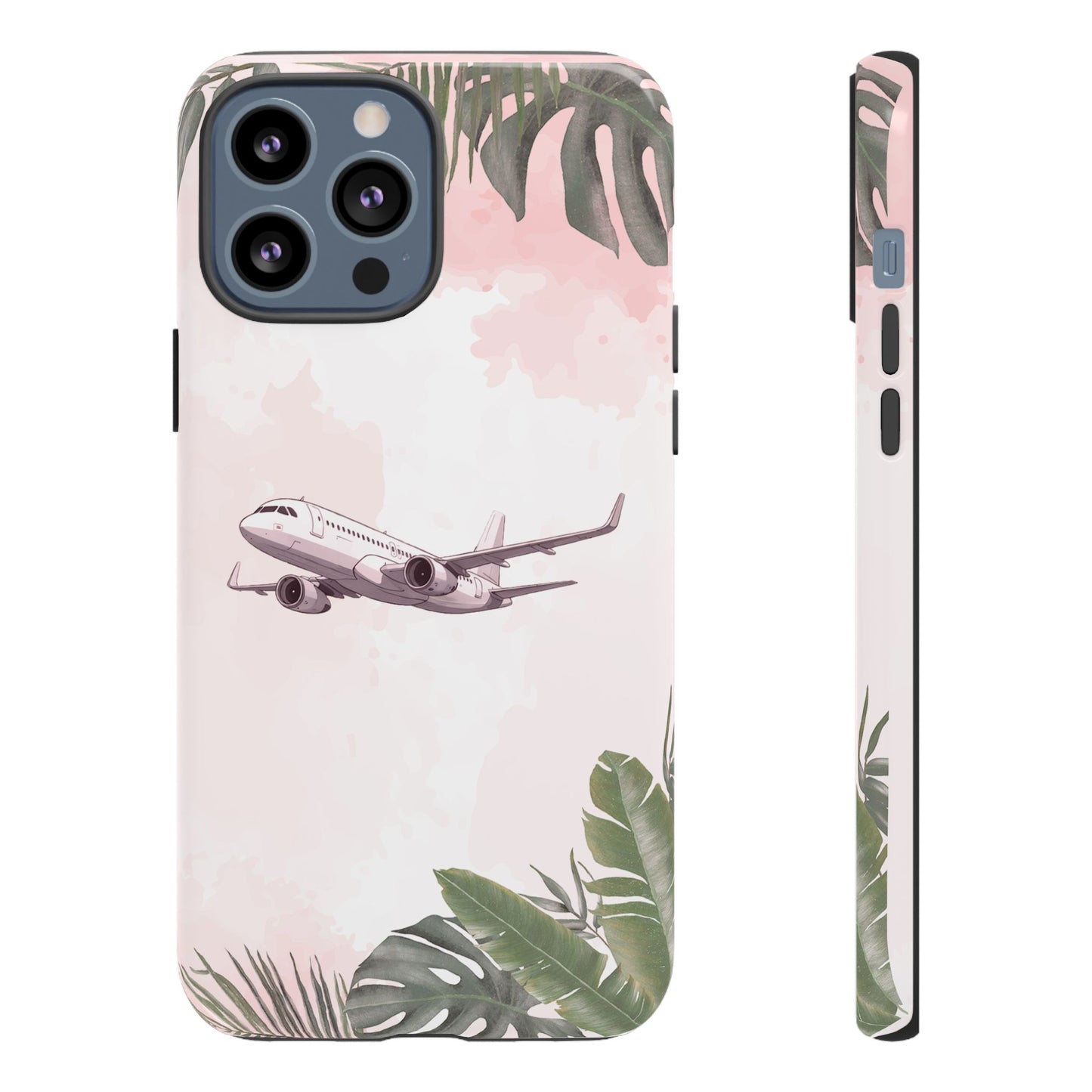 Airplane Palm Trees Coastal Design - Phone Case