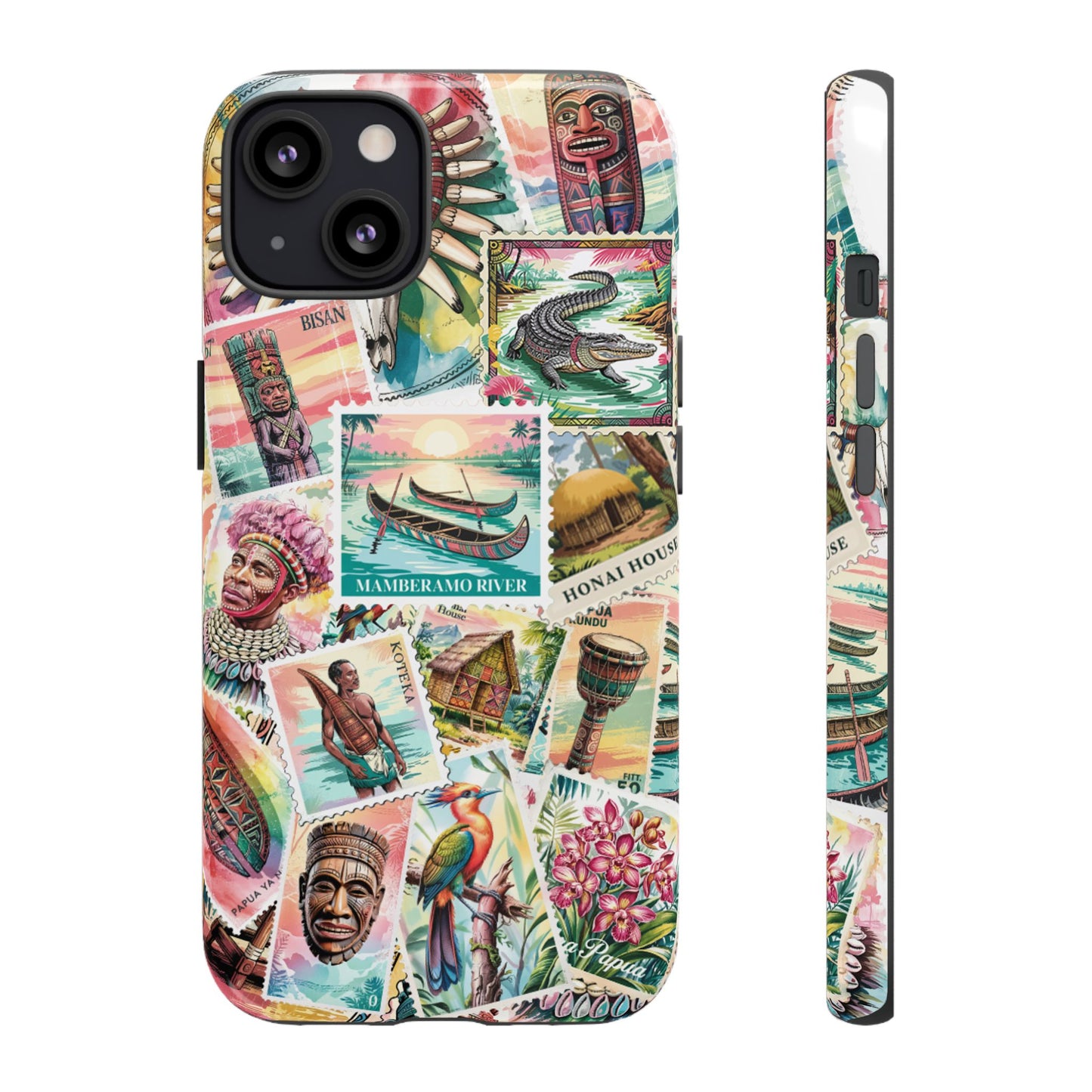 Papuan Culture Objects Post Stamp Design - Phone Cases