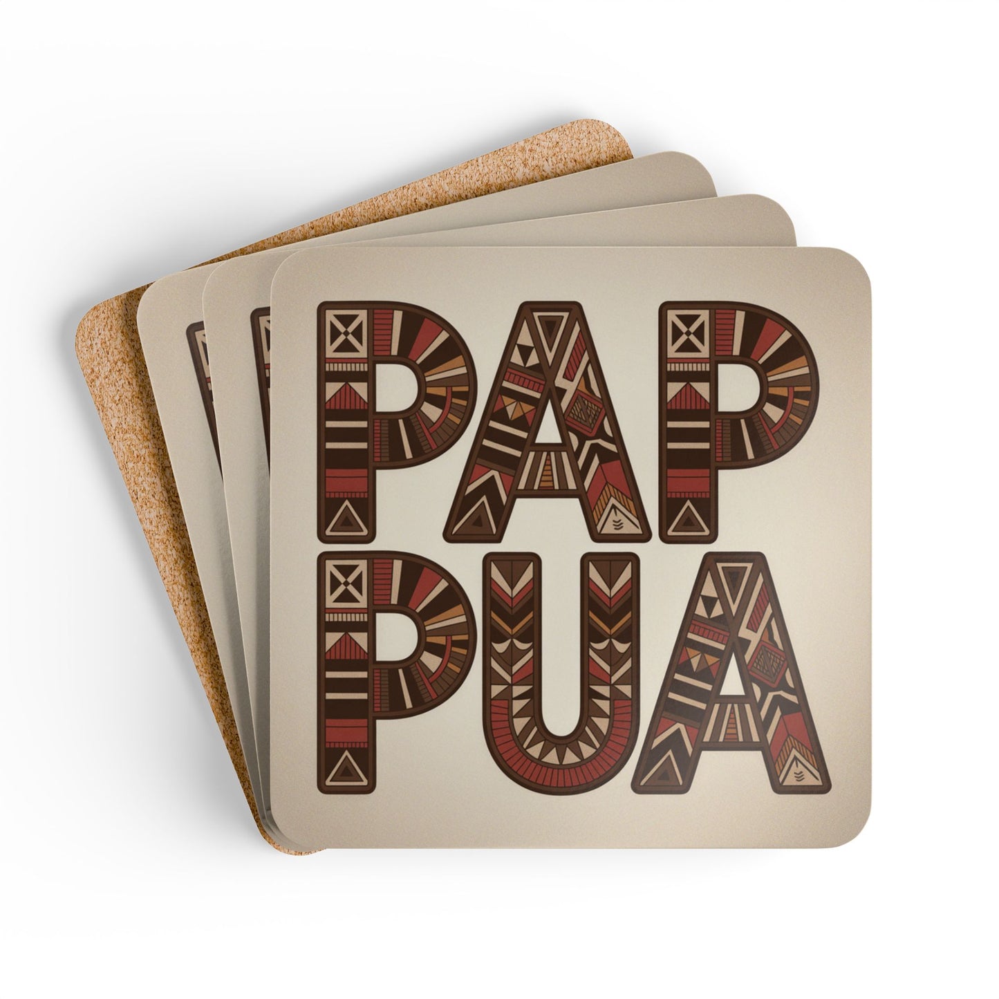 PAPUA Coaster Set – 4-Pack Drink Coasters | Durable MDF with Aircraft Graphic