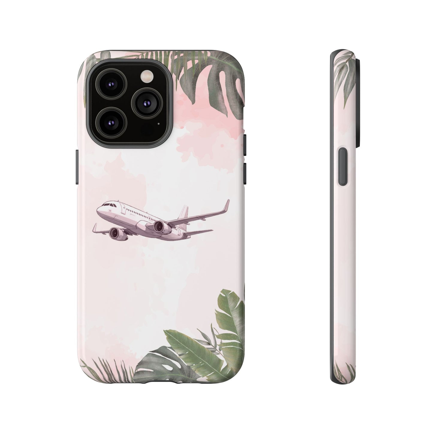 Airplane Palm Trees Coastal Design - Phone Case