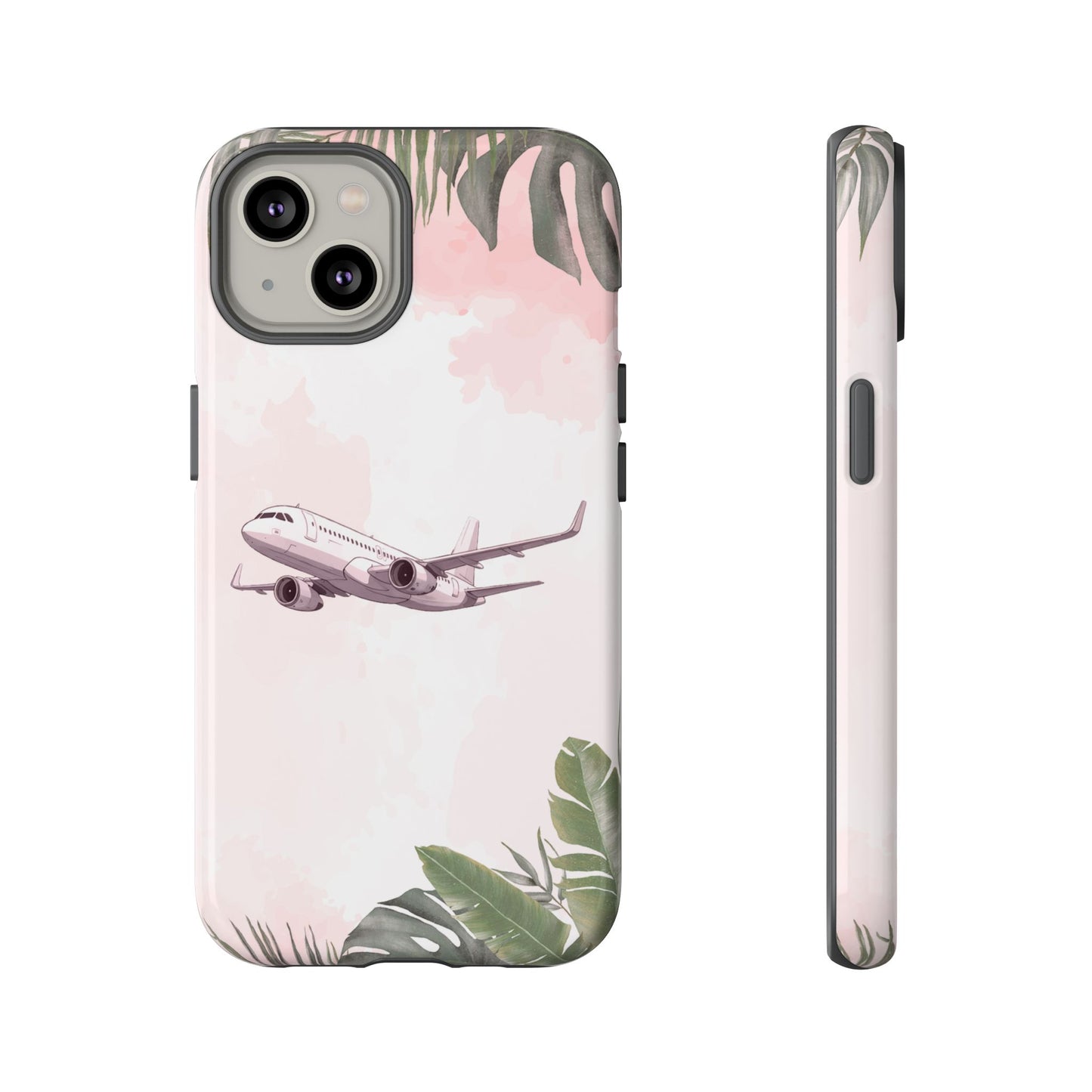 Airplane Palm Trees Coastal Design - Phone Case