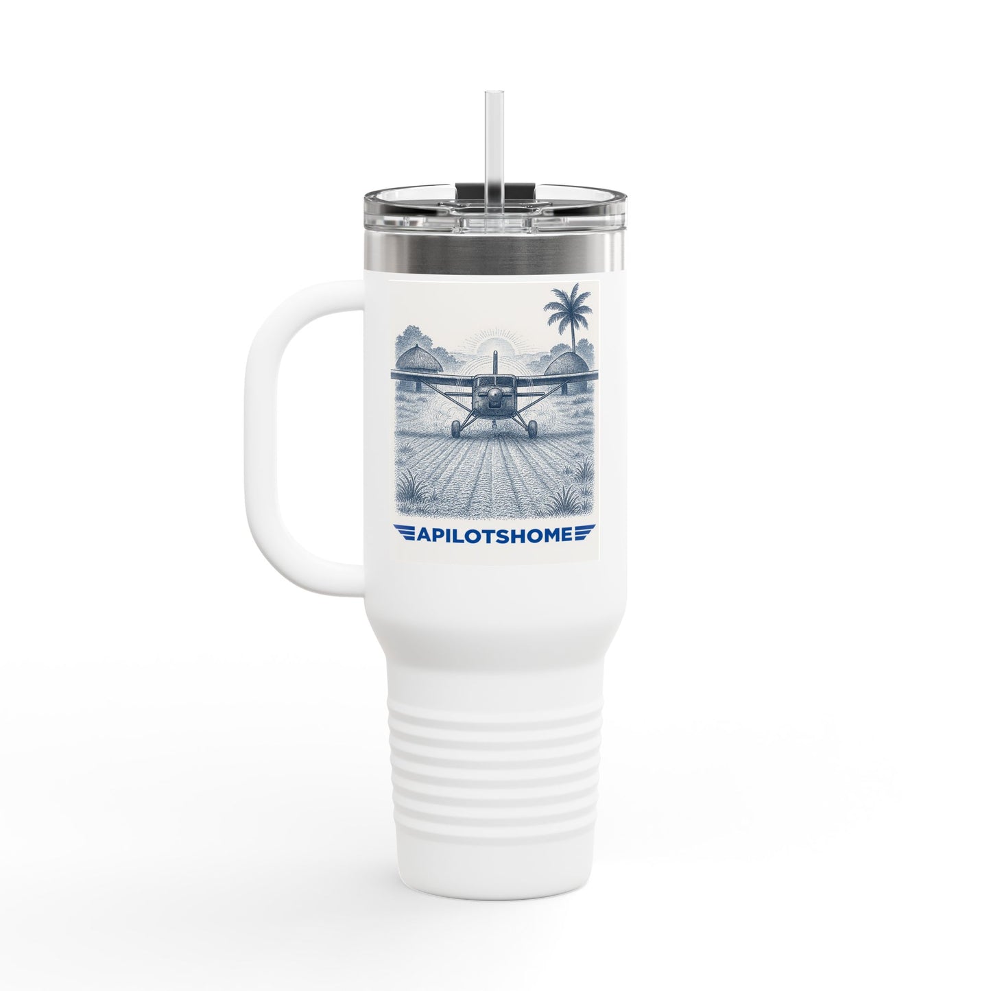 Tropical Takeoff Tumbler – Featuring Pilatus Porter on the Runway
