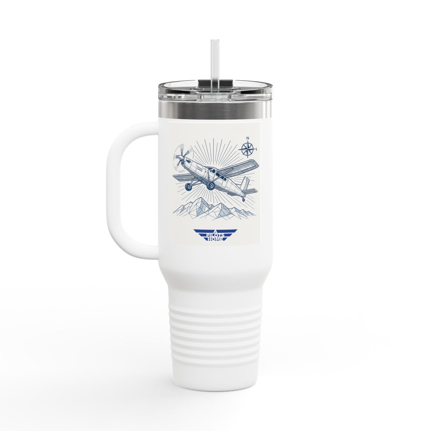 Aviation-Themed Insulated Travel Mug, 40oz | Perfect for Travel, Gifts for Pilots, Adventurers, Coffee Lovers, Outdoor Use