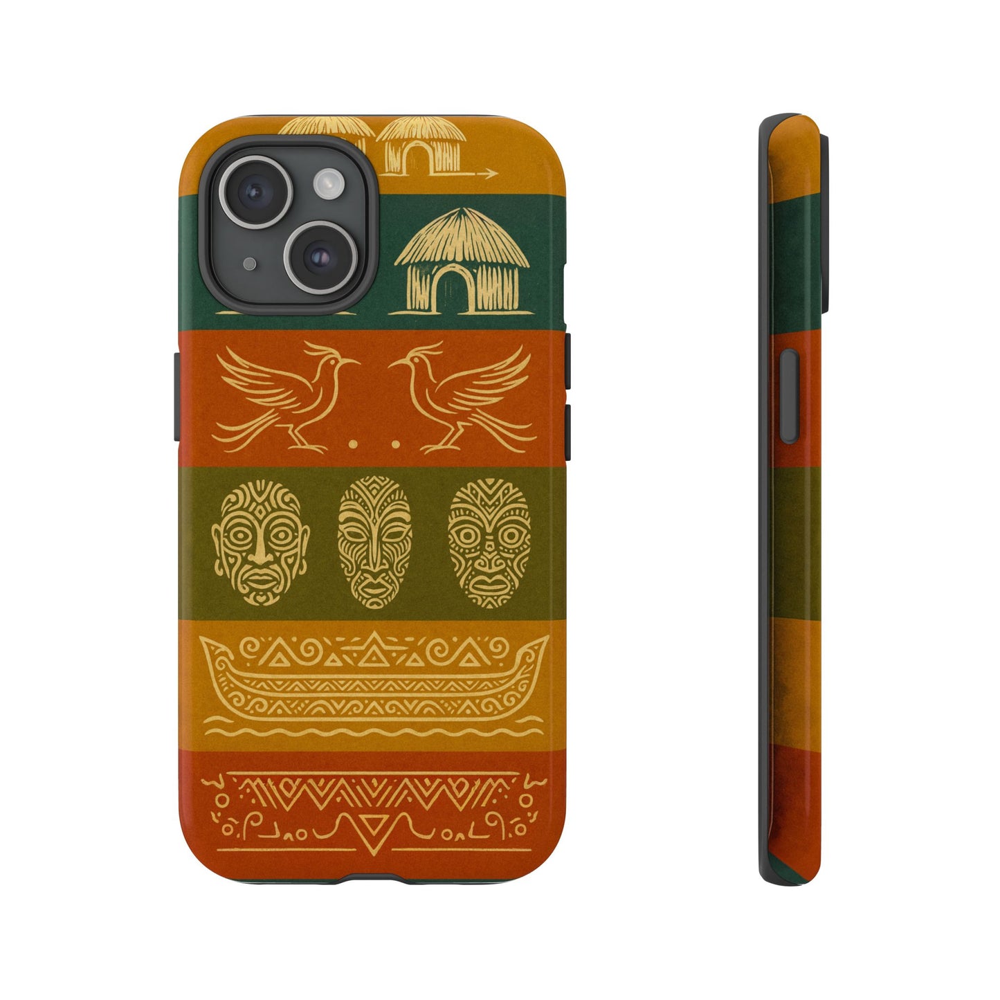 Papuan Tribal Canoe Mask Design - Phone Case
