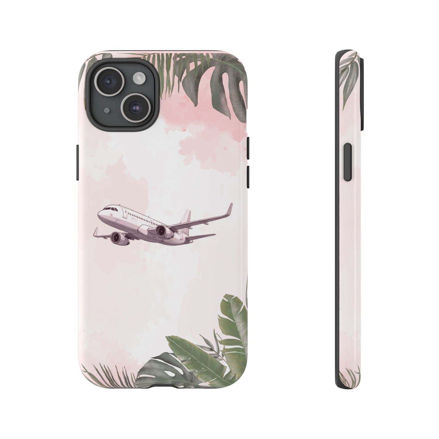 Airplane Palm Trees Coastal Design - Phone Case