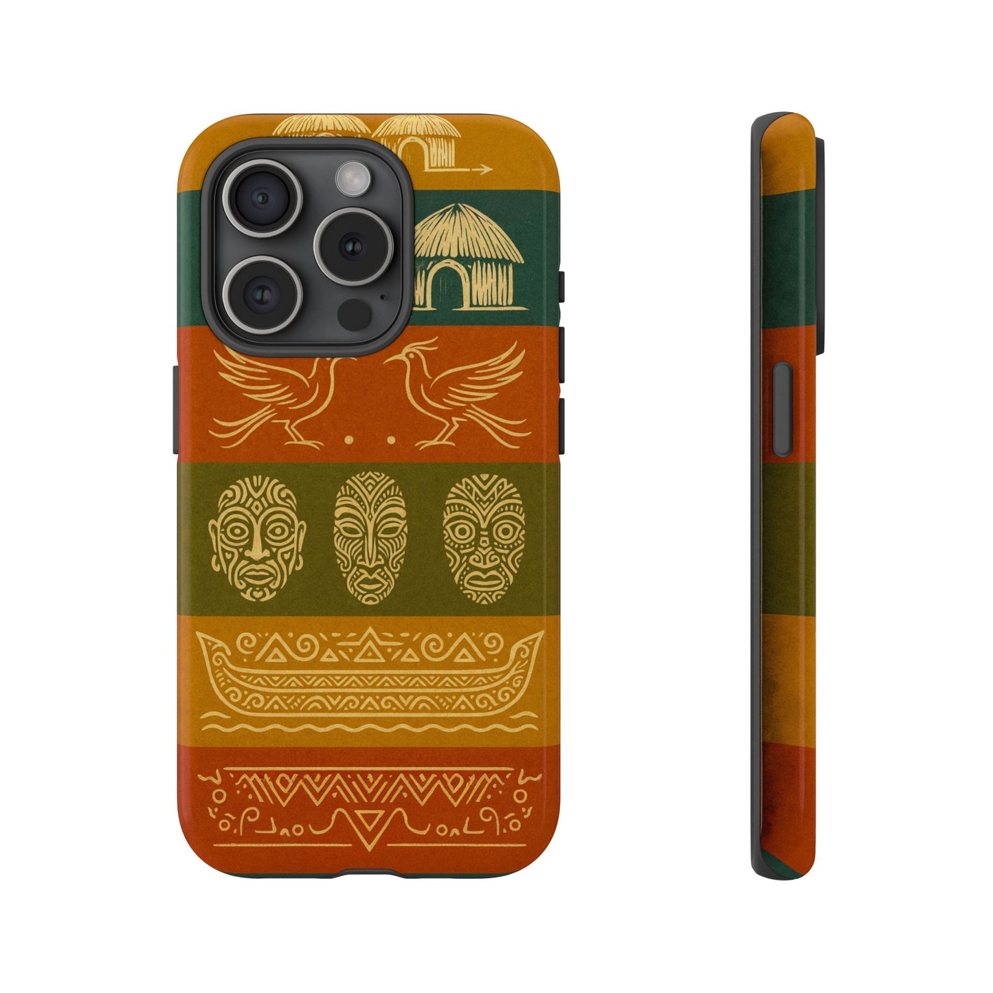 Papuan Tribal Canoe Mask Design - Phone Case