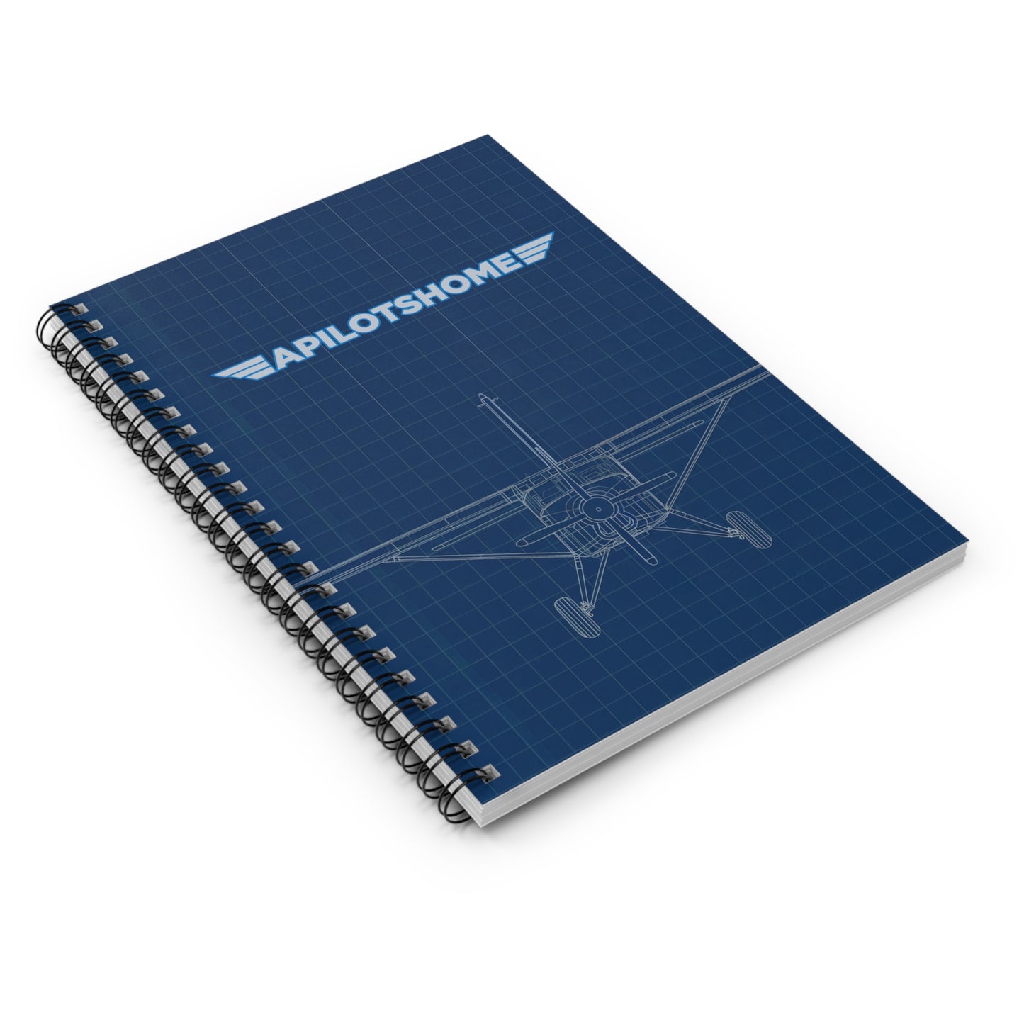 A Pilot’s Home Notebook – Blueprint-Style Cover with Aircraft Design