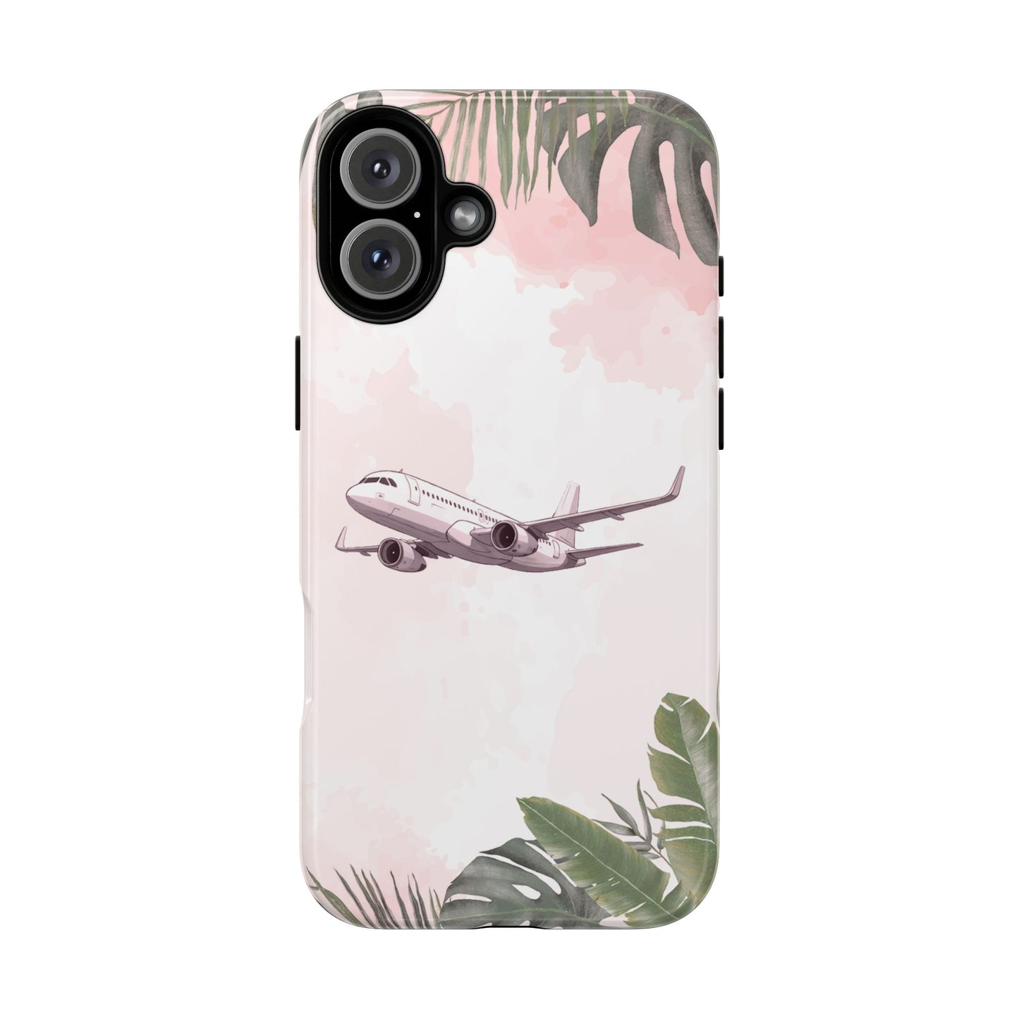Airplane Palm Trees Coastal Design - Phone Case