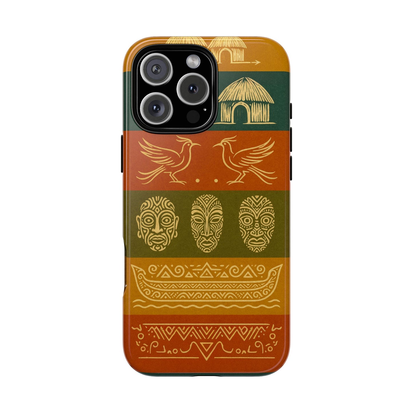 Papuan Tribal Canoe Mask Design - Phone Case