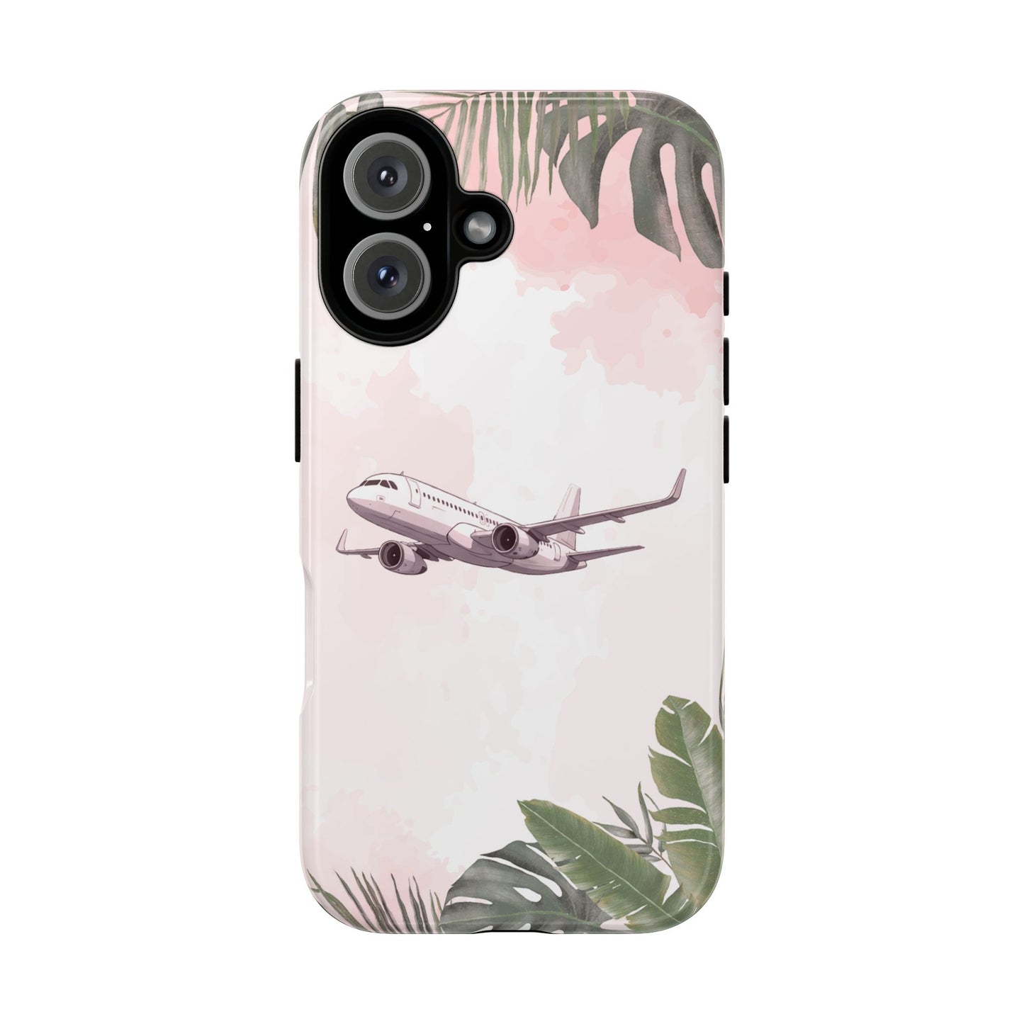 Airplane Palm Trees Coastal Design - Phone Case