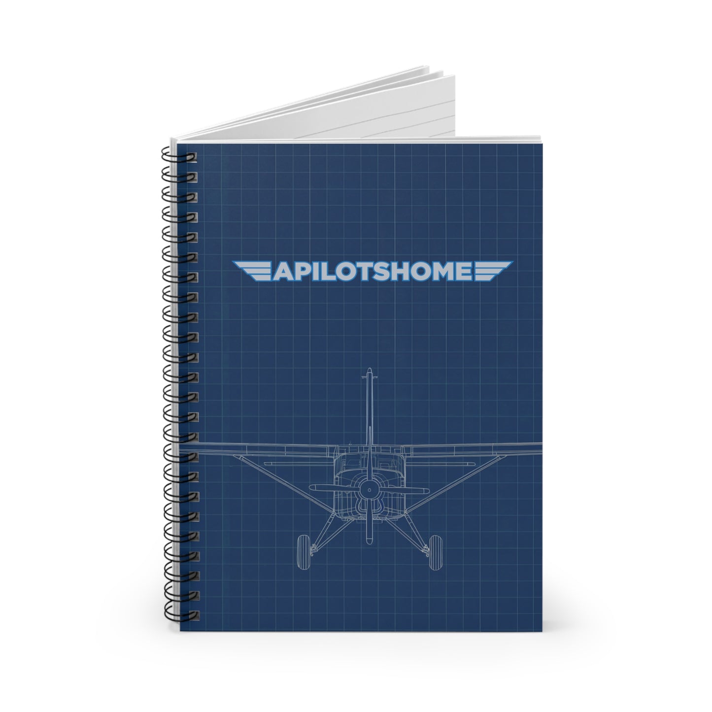 A Pilot’s Home Notebook – Blueprint-Style Cover with Aircraft Design