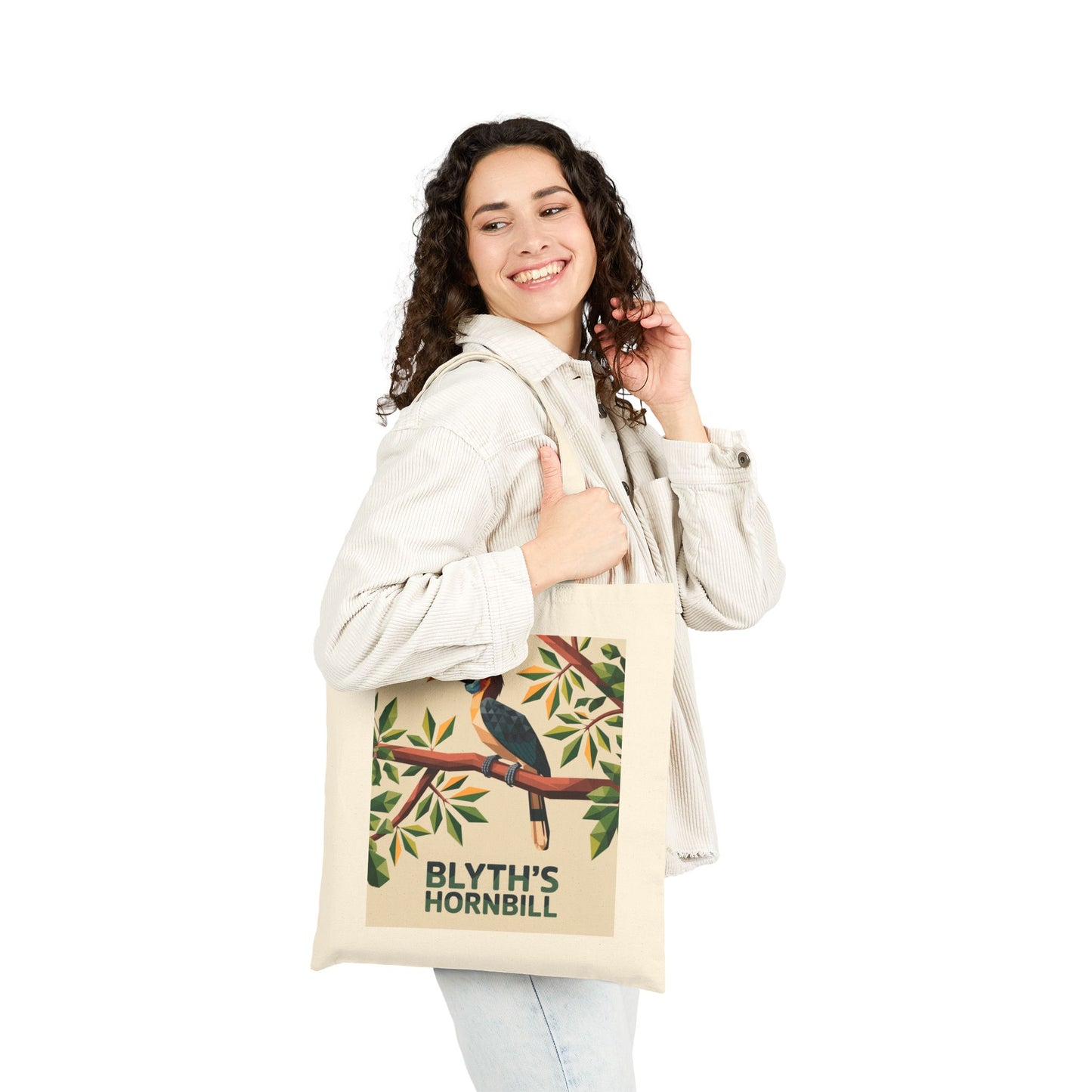 Blyth’s Hornbill Canvas Tote – Papua-Inspired Nature Art