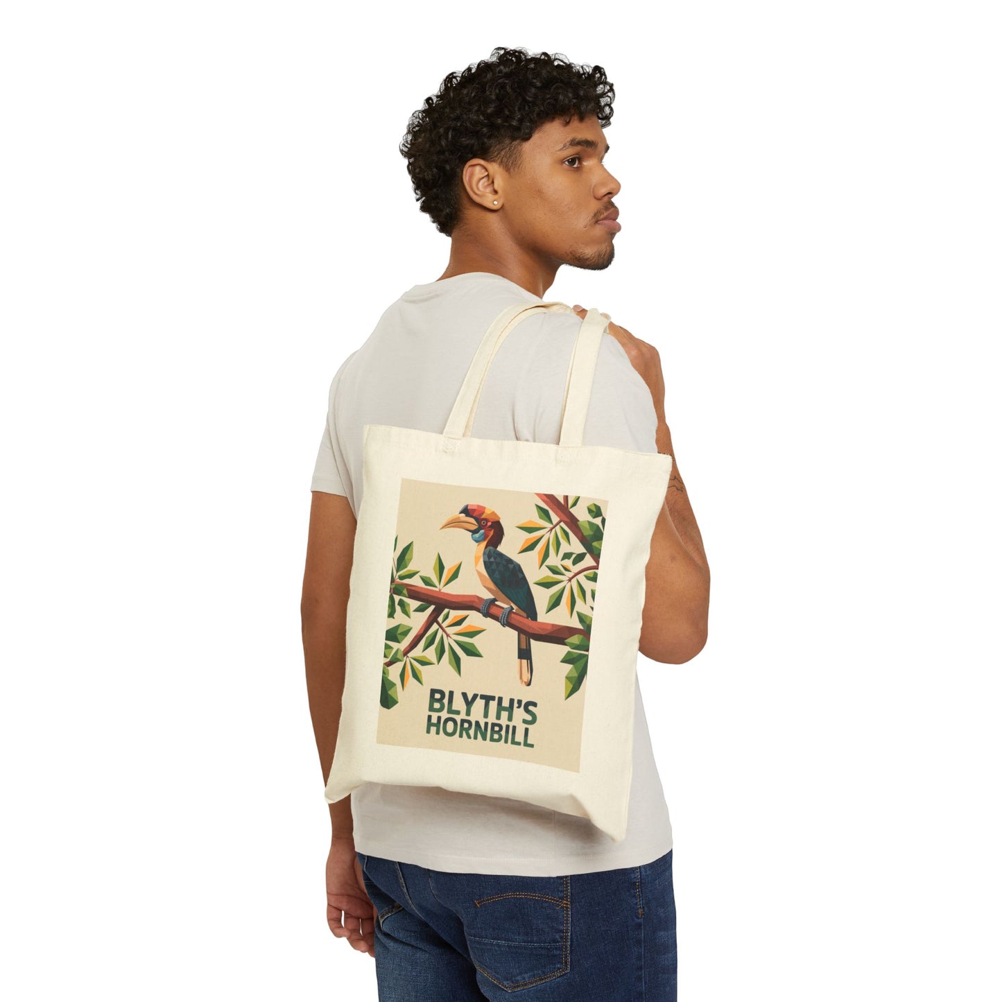 Blyth’s Hornbill Canvas Tote – Papua-Inspired Nature Art