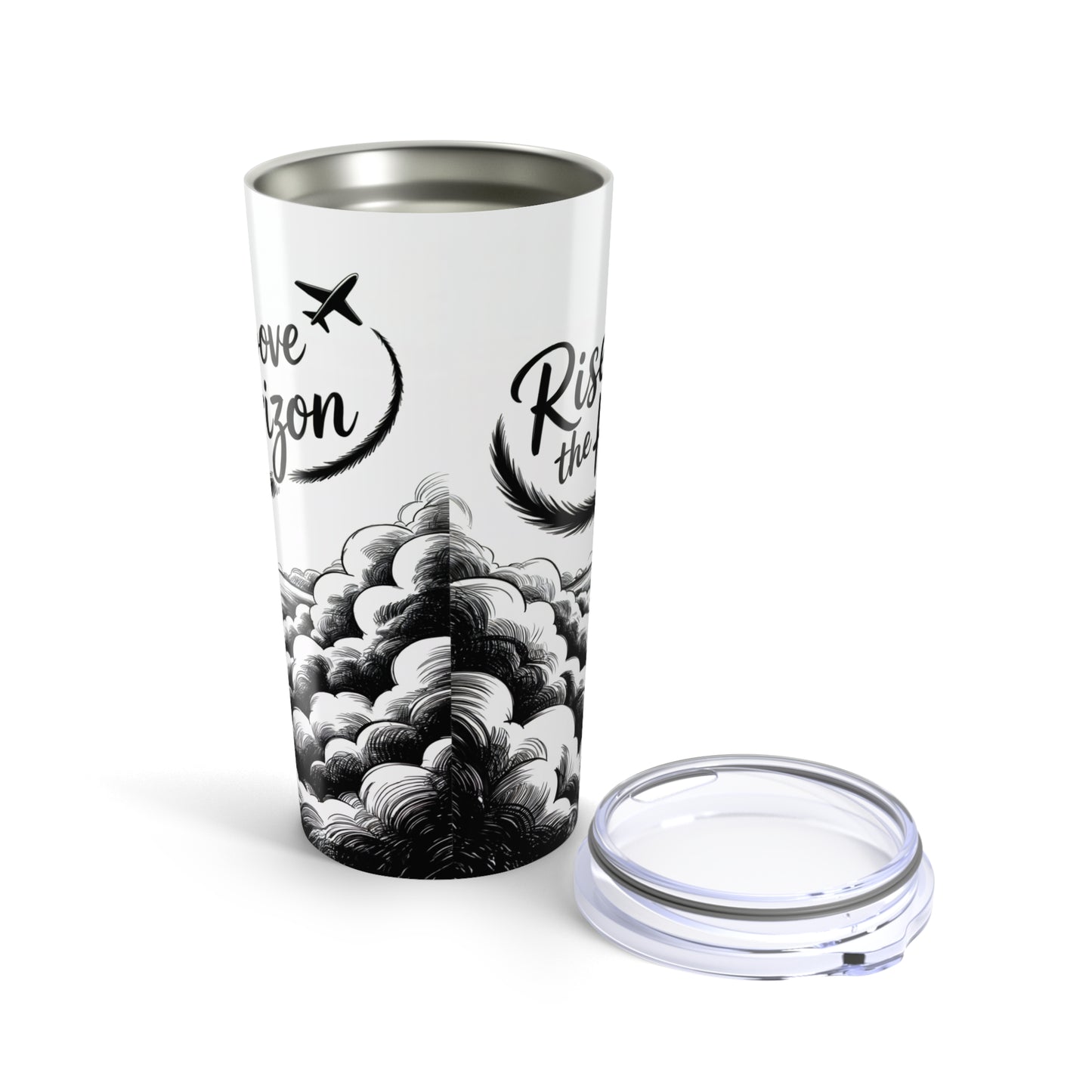 Rise Above the Horizon Tumbler – For Dreamers, Pilots & Sky Chasers