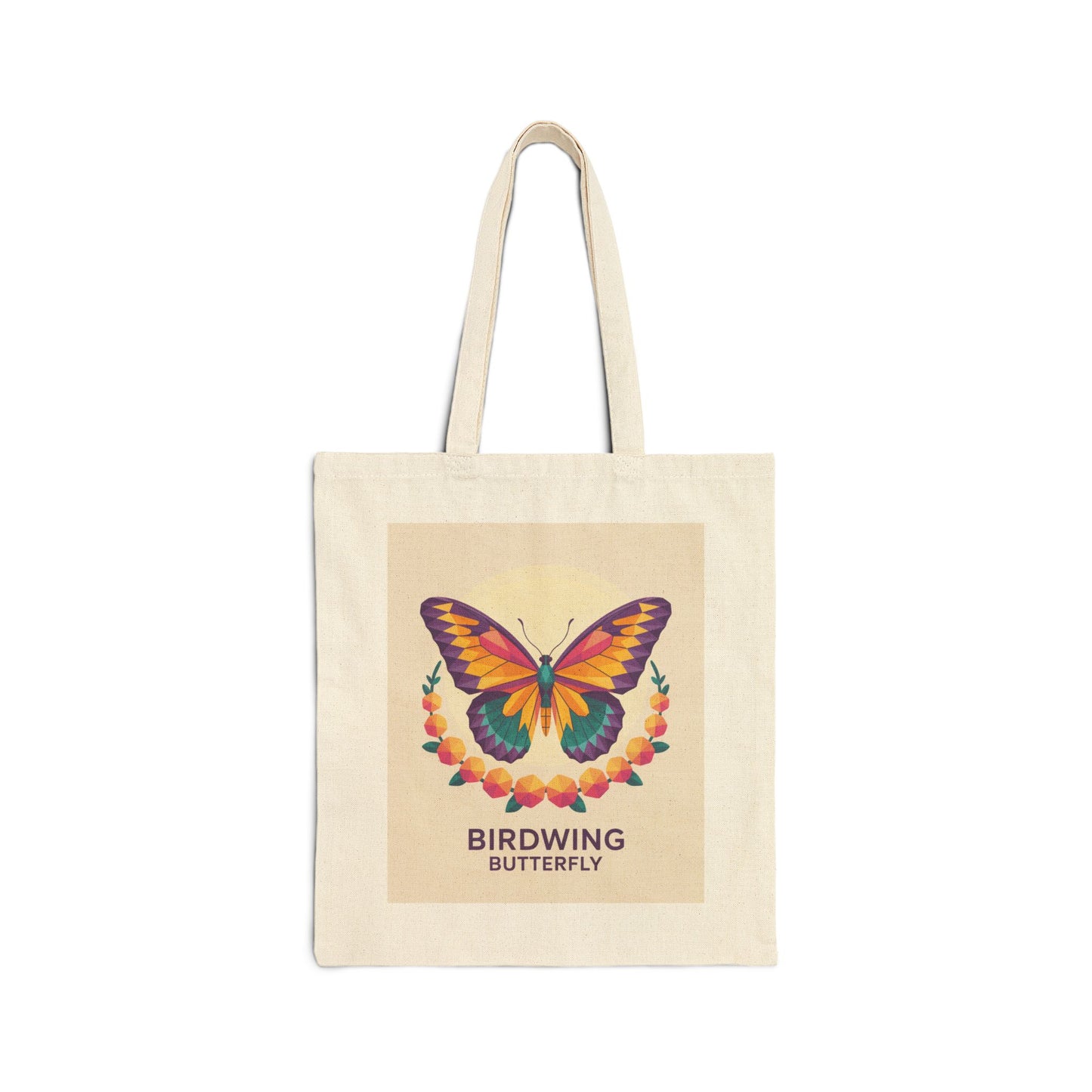 Birdwing Butterfly Canvas Tote – Tropical Elegance in Bold Colors