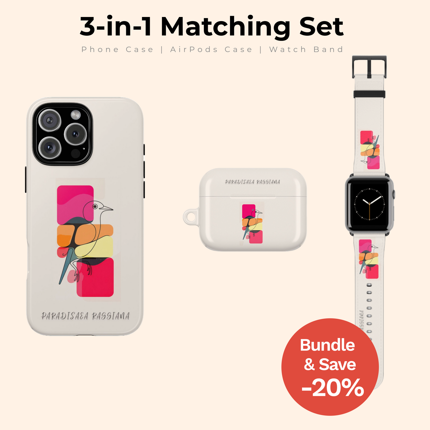 Paradisaea Abstract Bundle I 3-Piece Tech Accessory Set