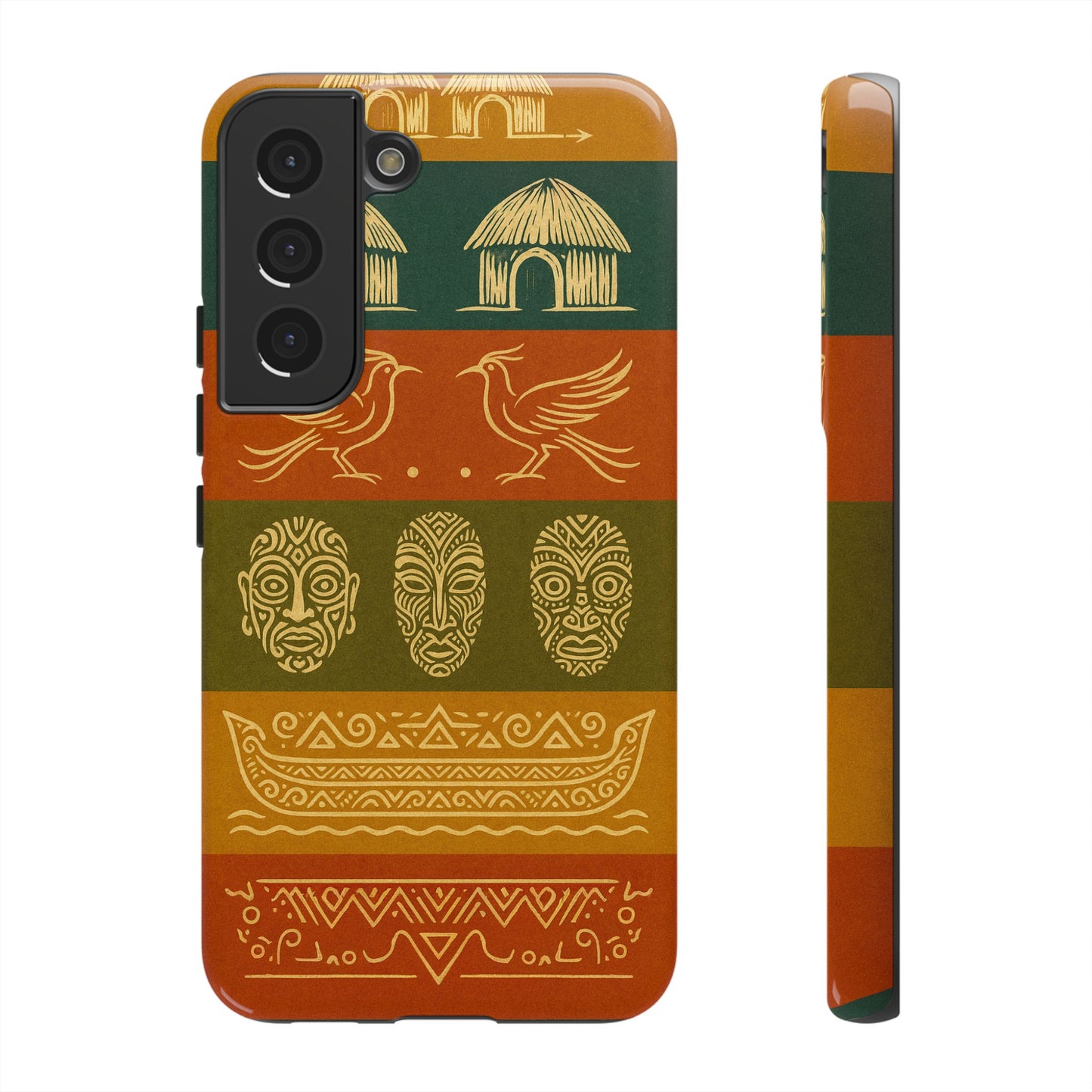 Papuan Tribal Canoe Mask Design - Phone Case