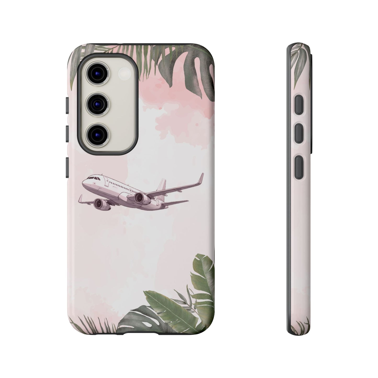 Airplane Palm Trees Coastal Design - Phone Case