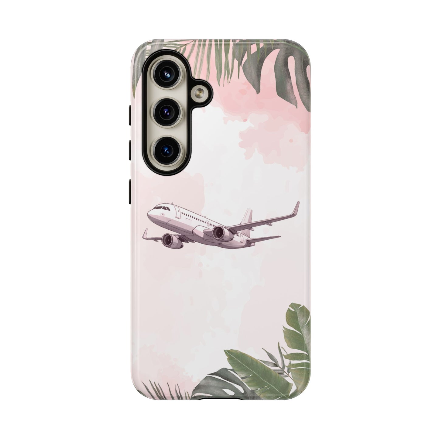 Airplane Palm Trees Coastal Design - Phone Case