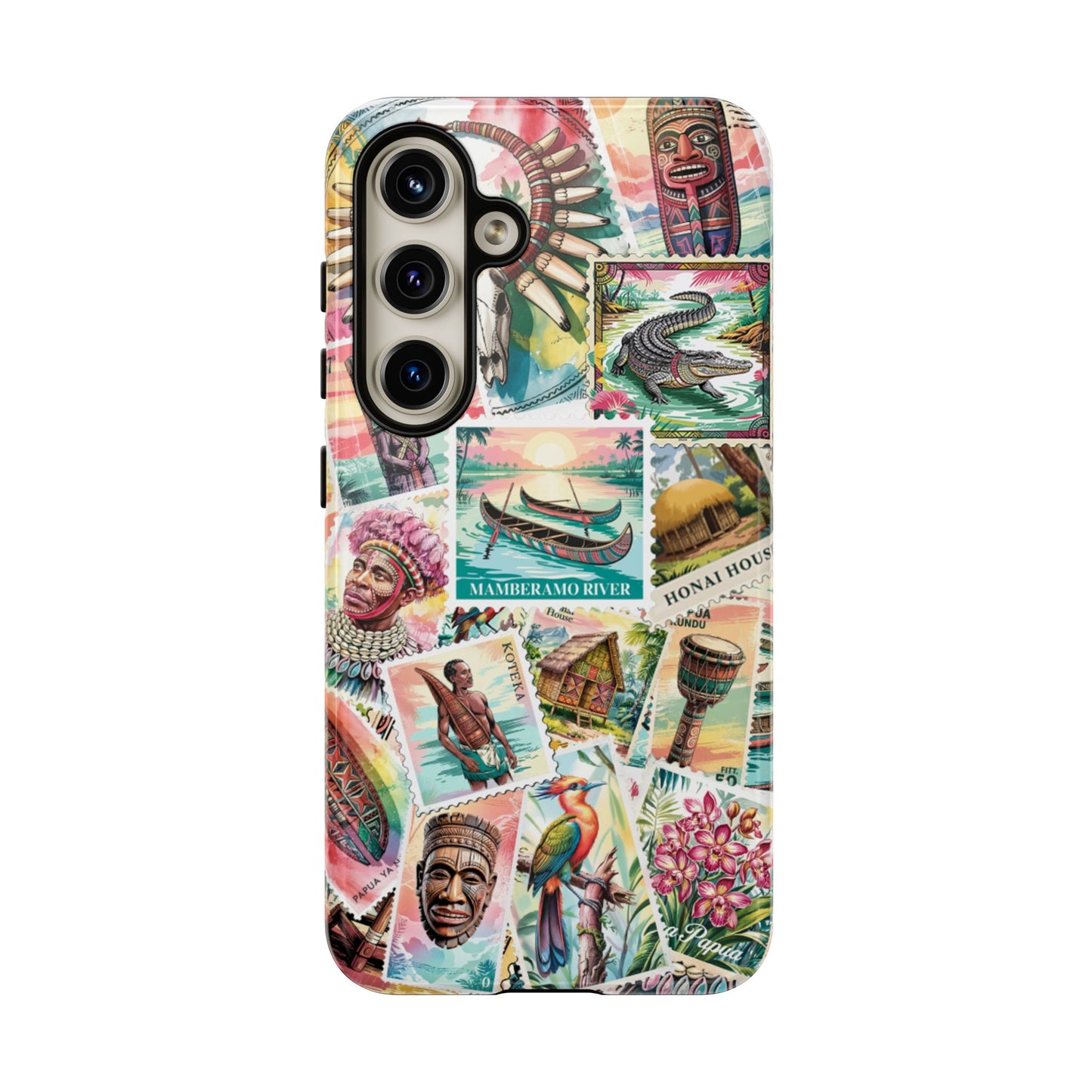 Papuan Culture Objects Post Stamp Design - Phone Cases
