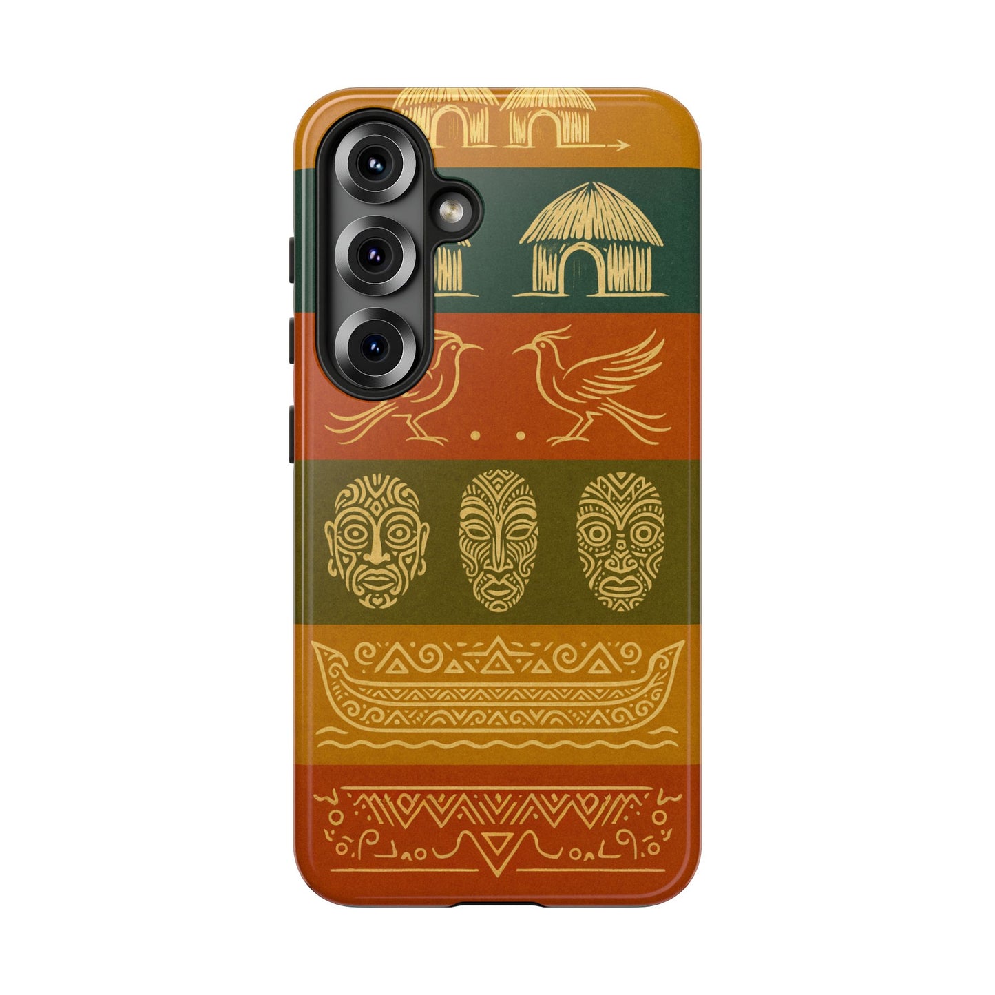 Papuan Tribal Canoe Mask Design - Phone Case