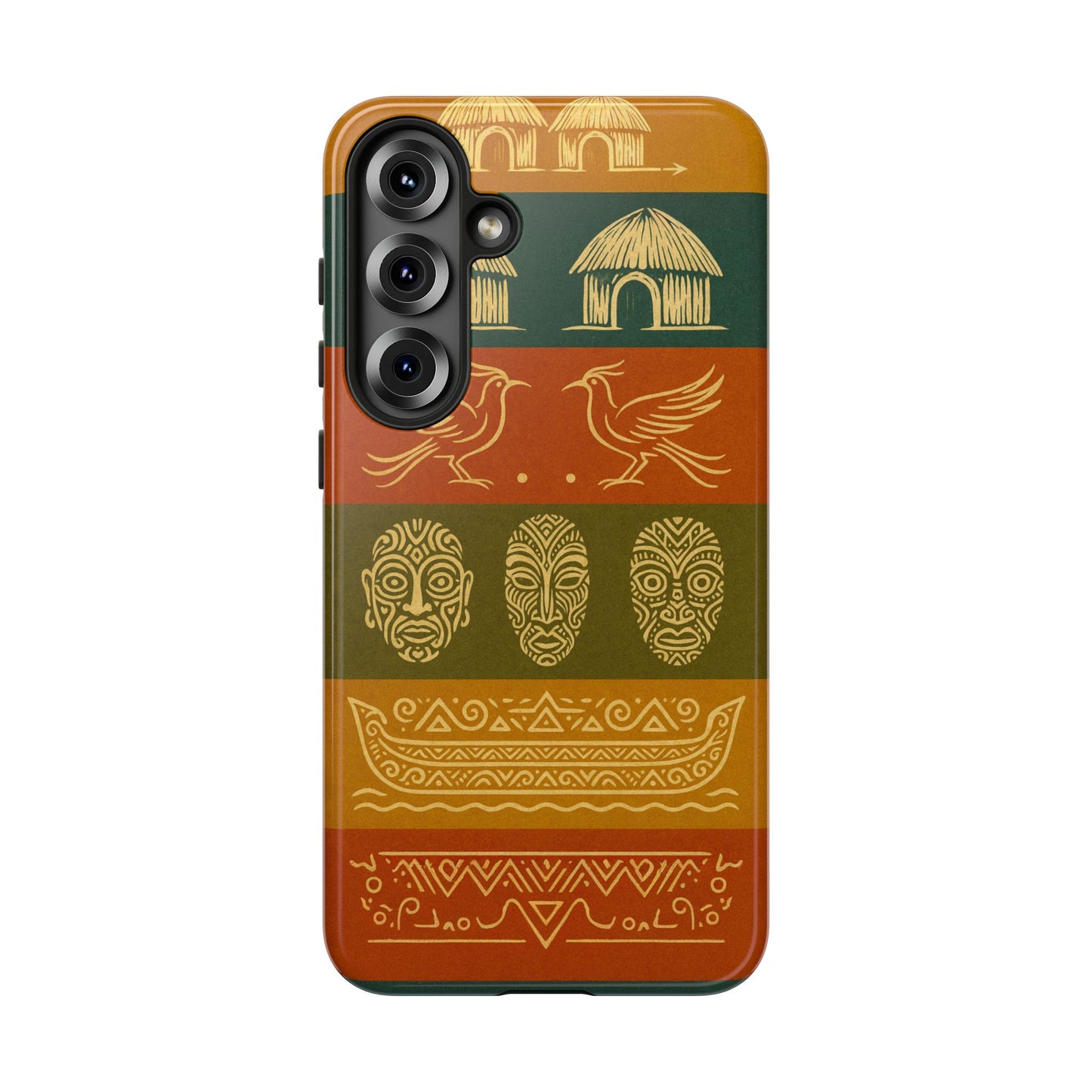 Papuan Tribal Canoe Mask Design - Phone Case