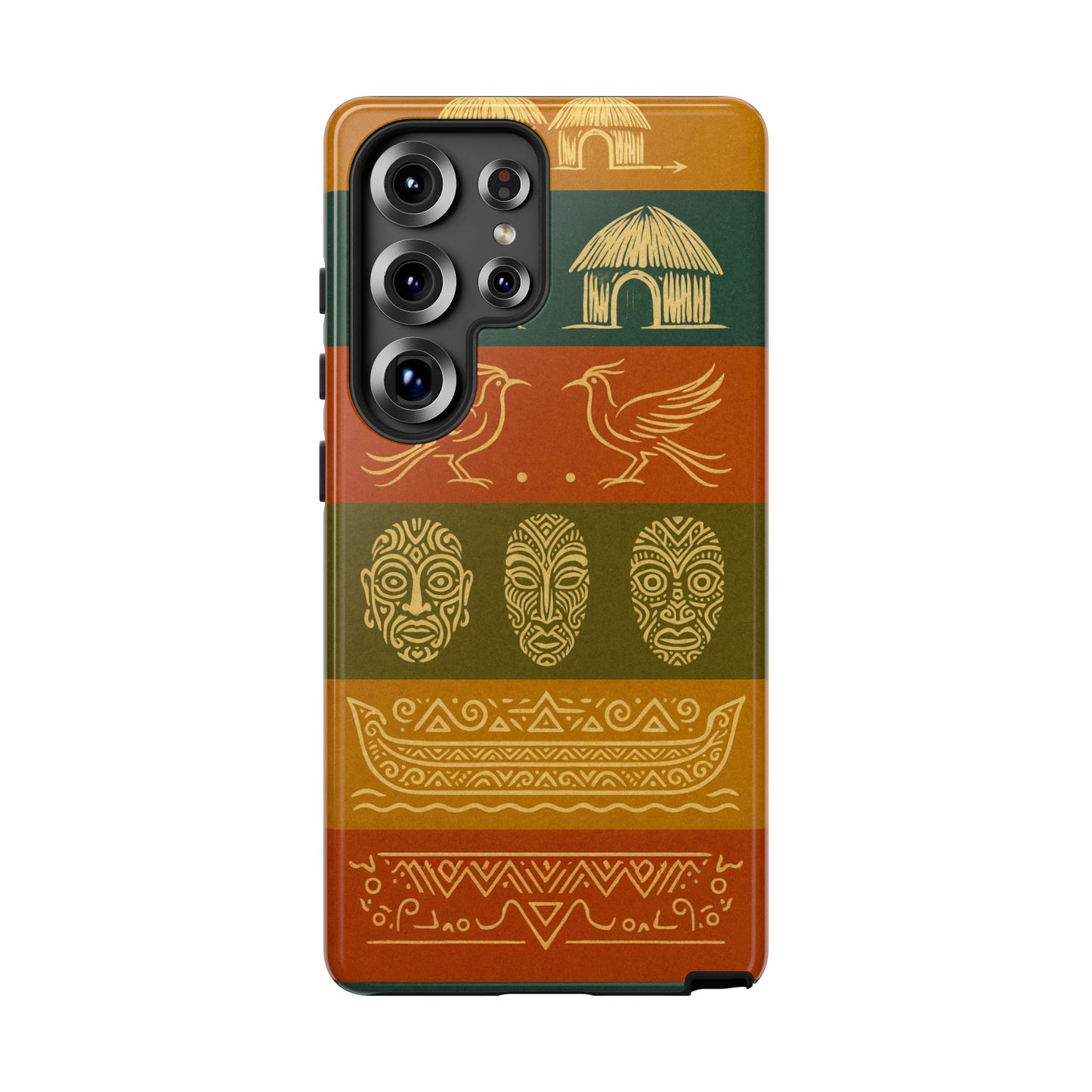 Papuan Tribal Canoe Mask Design - Phone Case